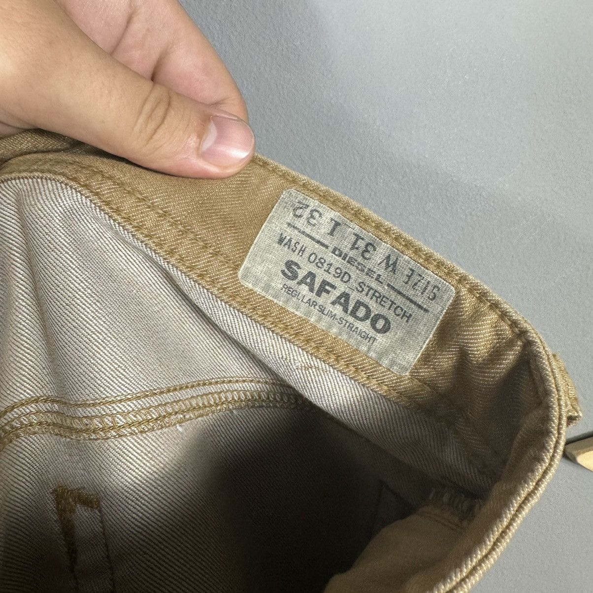 Diesel × Vintage Diesel Safado Olive Regular Slim-Straight Pants Size US 31 - 3 Thumbnail