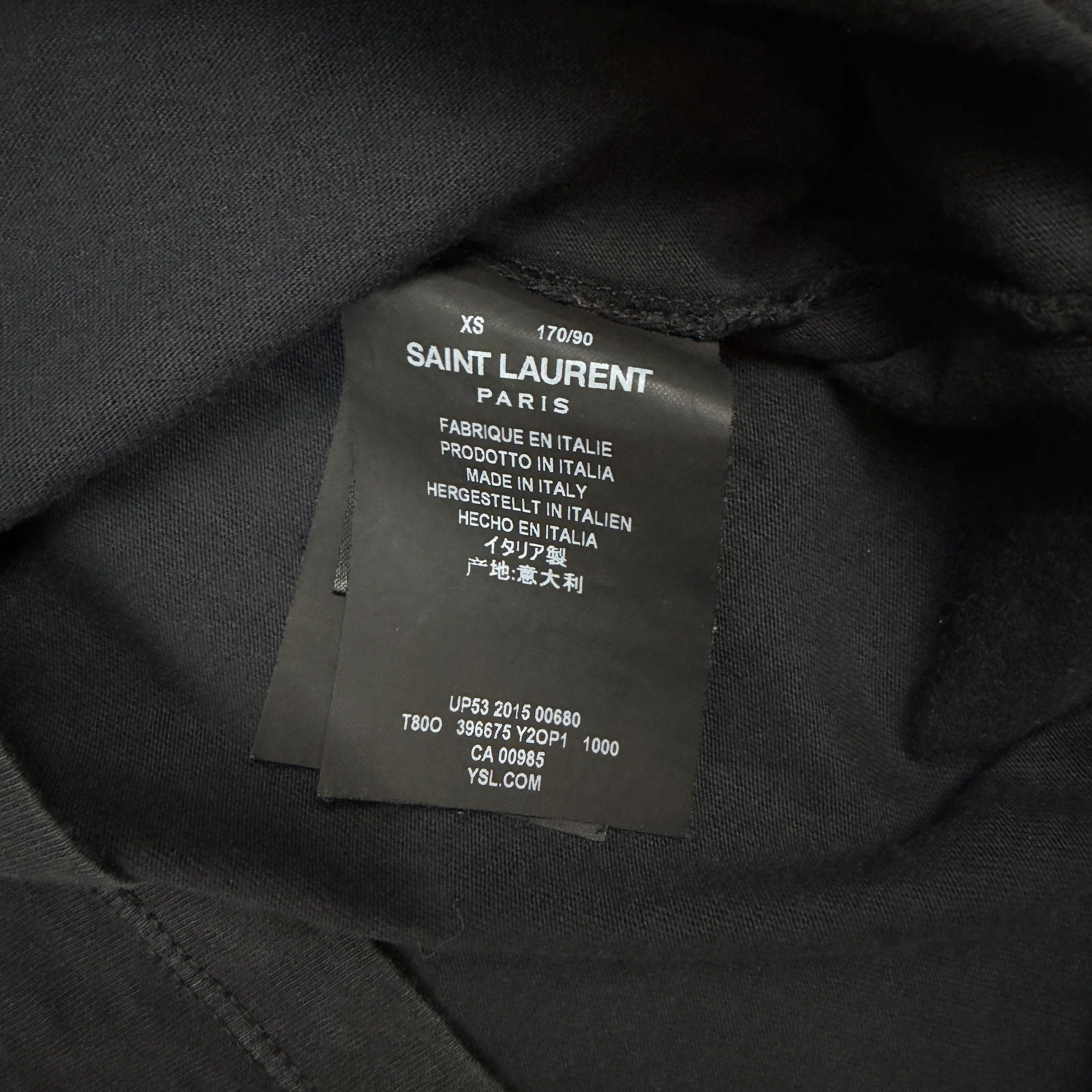 Saint Laurent Paris Saint Laurent Paris black pocket tee Size US XS / EU 42 / 0 - 4 Thumbnail