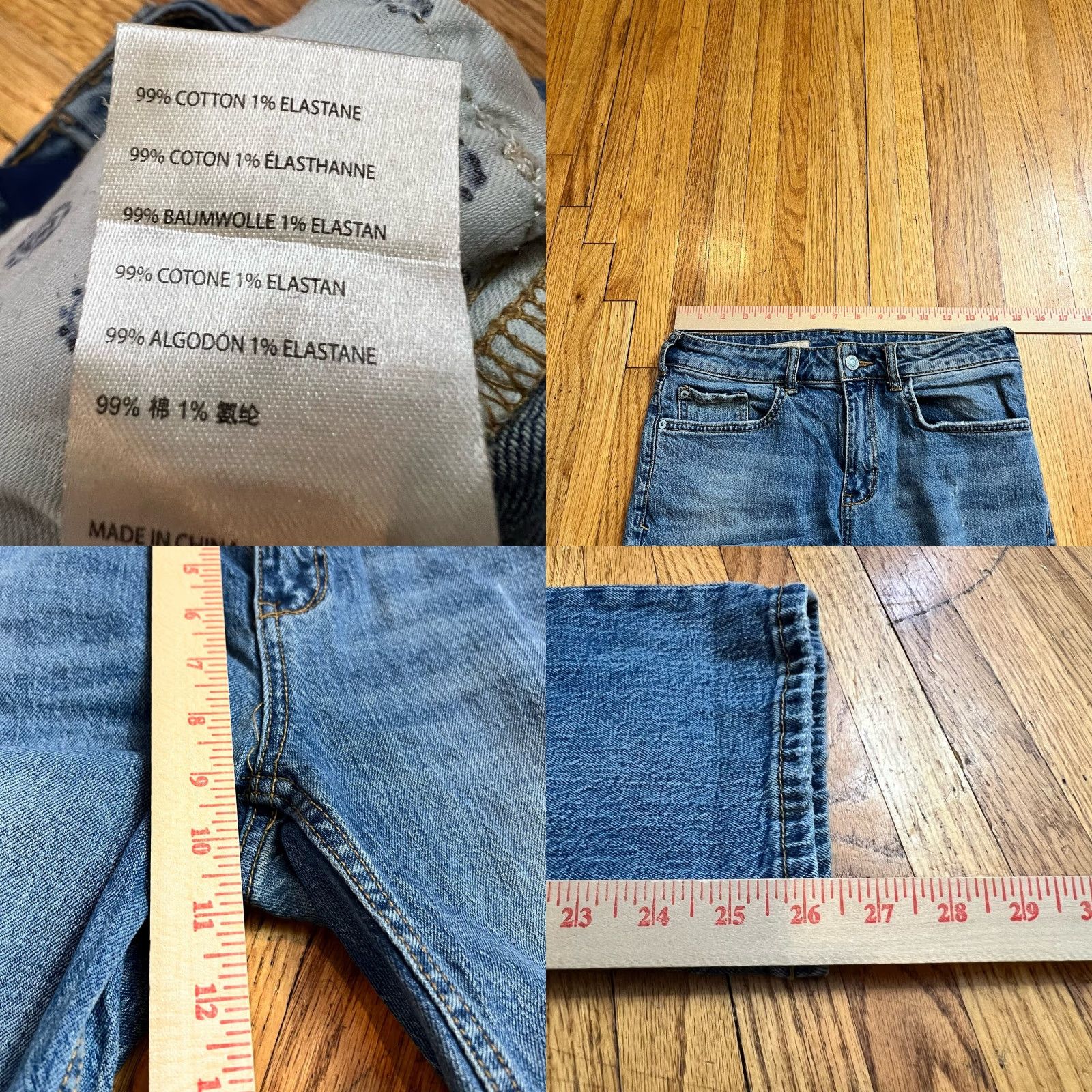 Vintage Pilcro Anthropologie Jeans Womens 27 Straight Distressed Blue Pants Regular Size 27 Womens Jeans Blue Distressed Straight 27 29x26 Size 27" / US 4 / IT 40 - 8 Thumbnail