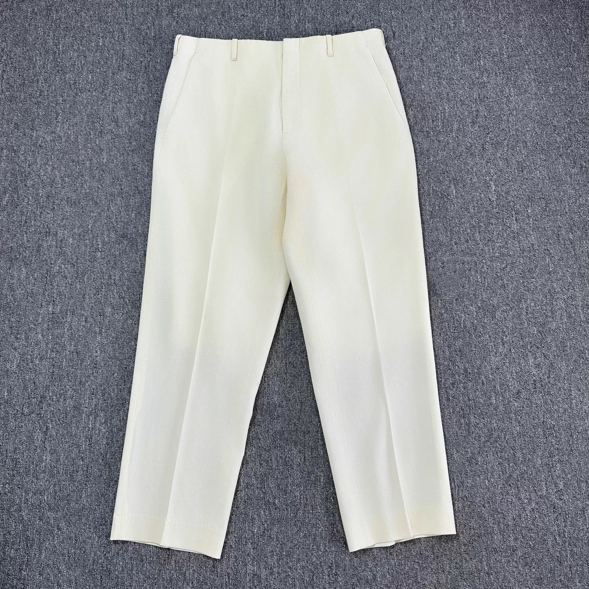 Dior Dior Man 19ss Cream 100% Wool Trousers 50 Mint Size US 34 / EU 50 - 1 Thumbnail