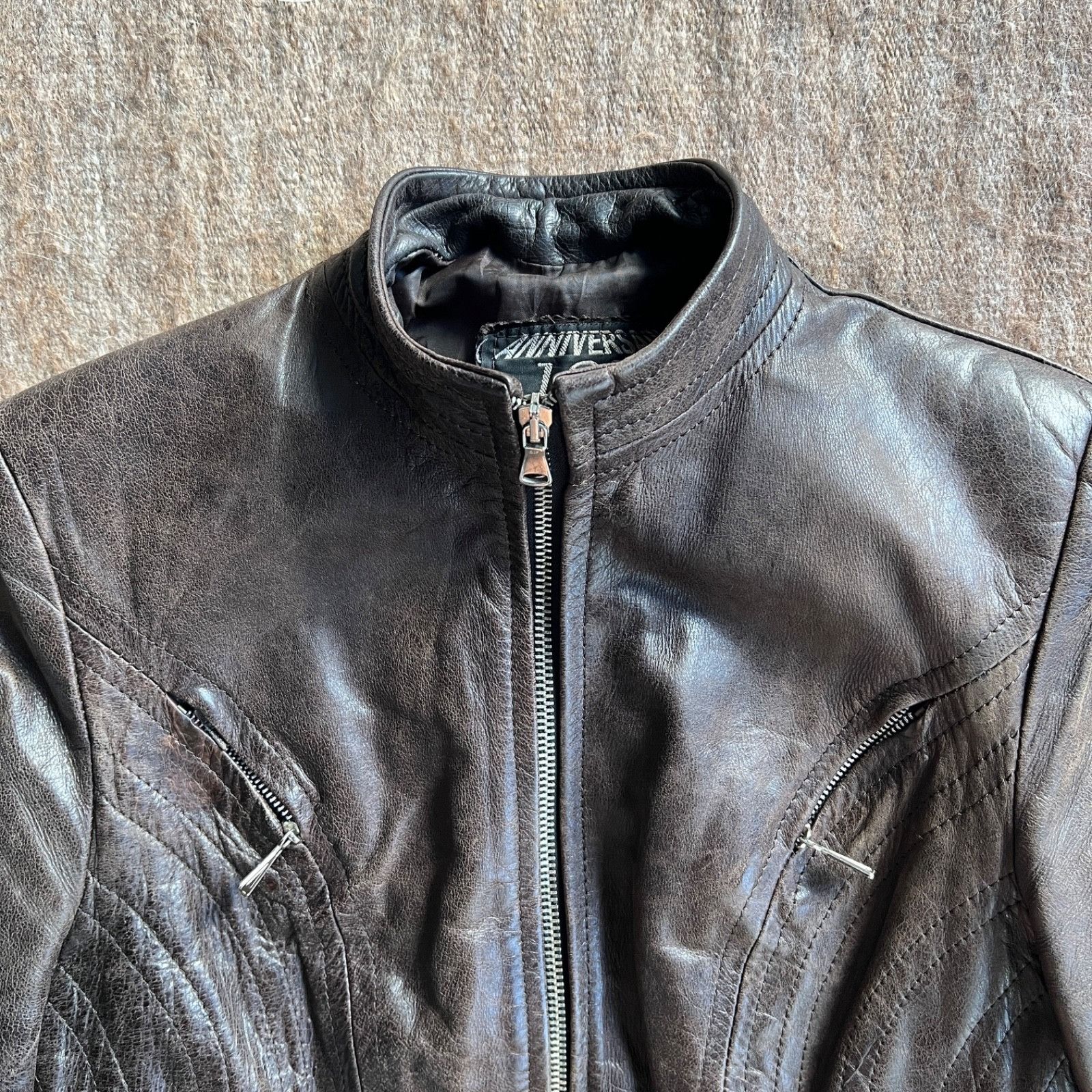 Leather Vintage Anniversary 1957 Leather Moto Style Jacket 9481AC Size M / US 6-8 / IT 42-44 - 4 Thumbnail