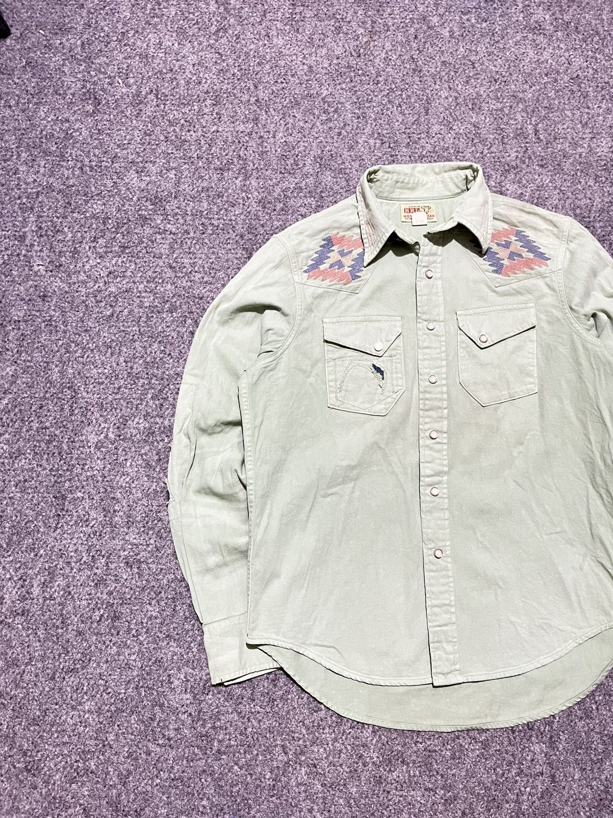 RRL Ralph Lauren ❌❌SOLD❌❌Vintage RRL Western Wear Longsshirt Size US M / EU 48-50 / 2 - 2 Thumbnail