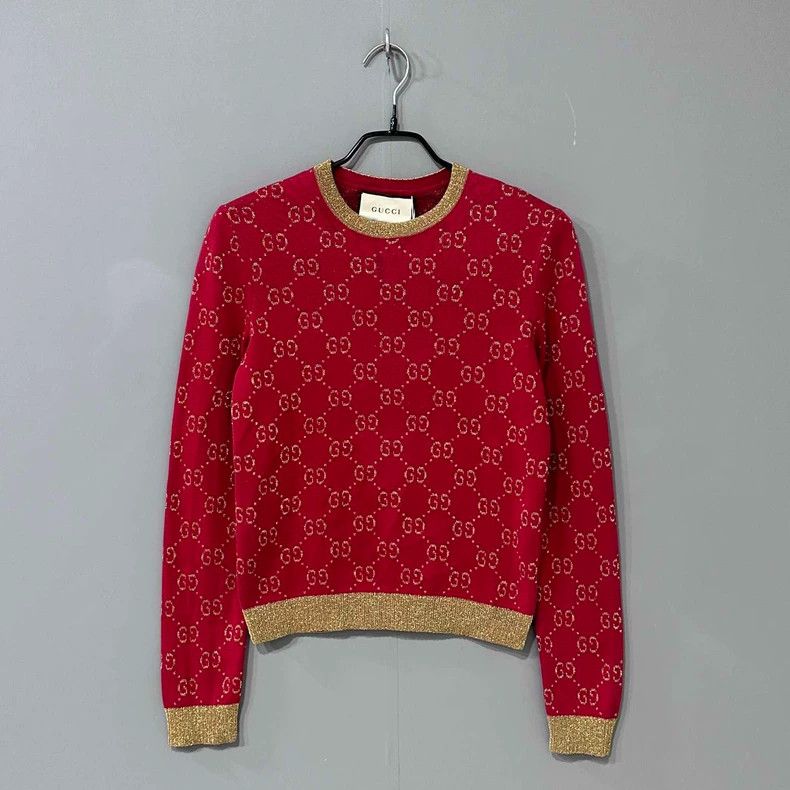 Gucci Gucci Gold thread full print knitted long sleeves 2502-Next Size US XS / EU 42 / 0 - 1 Thumbnail