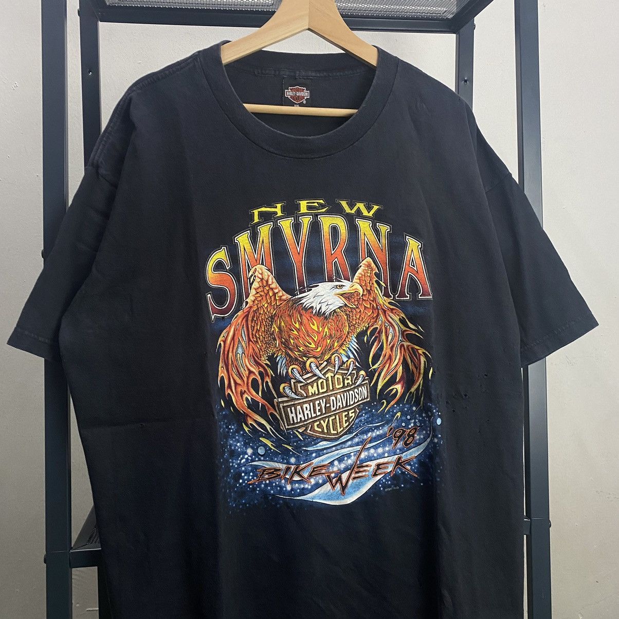 Harley Davidson × Vintage Vintage Bike Week 1997 New Smyrna Harley Davidson Tshirt Size US XXL / EU 58 / 5 - 3 Thumbnail