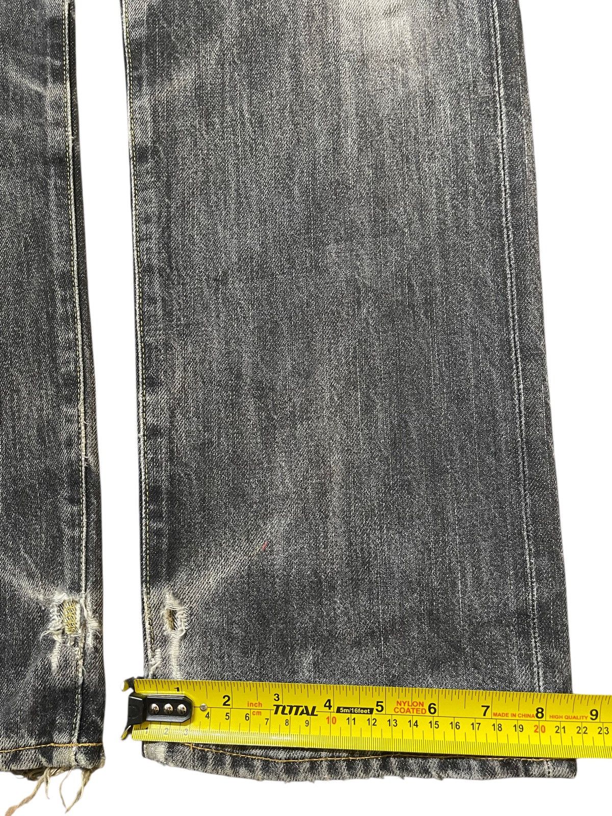 Uniqlo Vintage Japanese Uniqlo Selvedge Faded Stone Wash Distressed Size US 35 - 19 Thumbnail