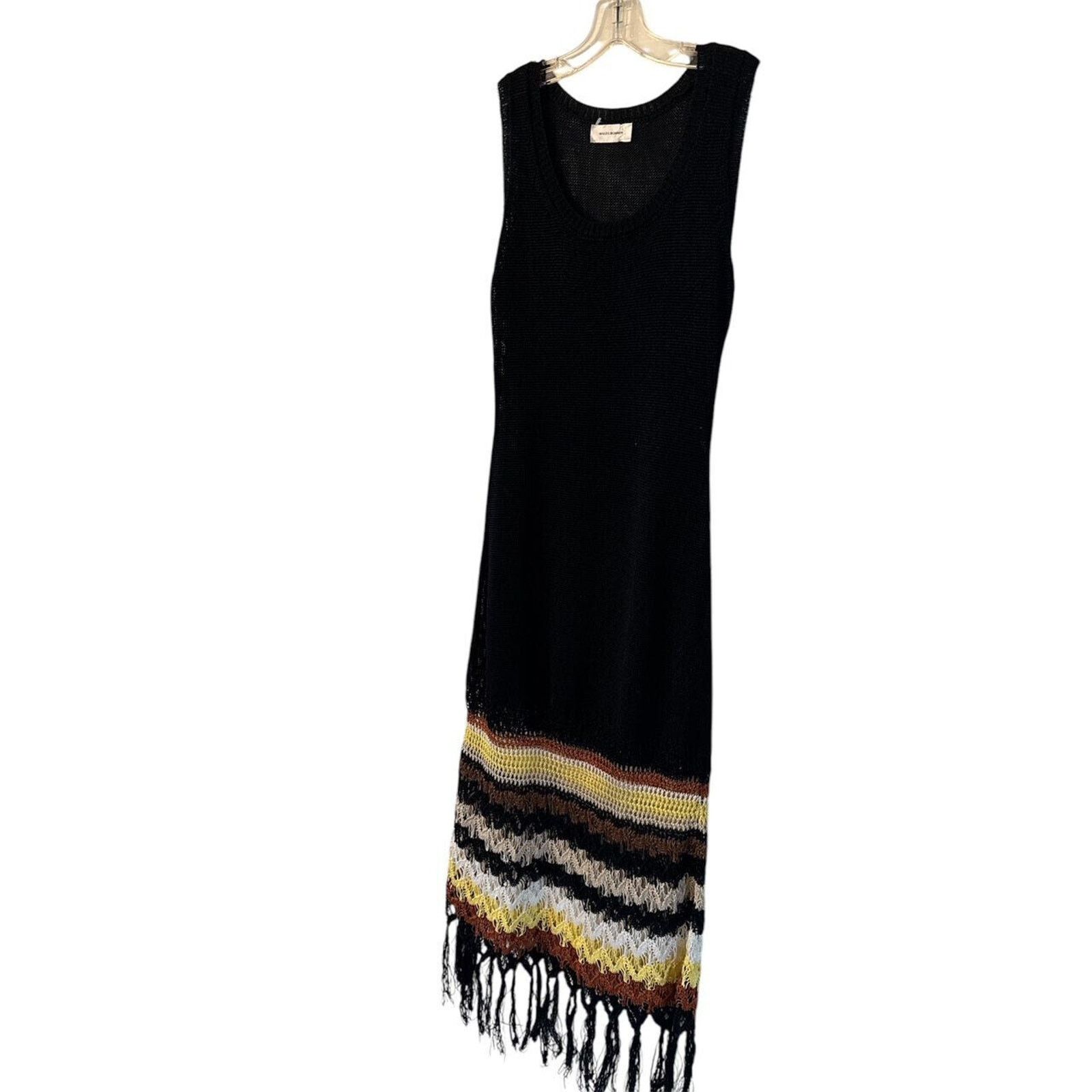 Wales Bonner CROCHET Macramé Fringed MAXI Dress SZ M/L $2195
