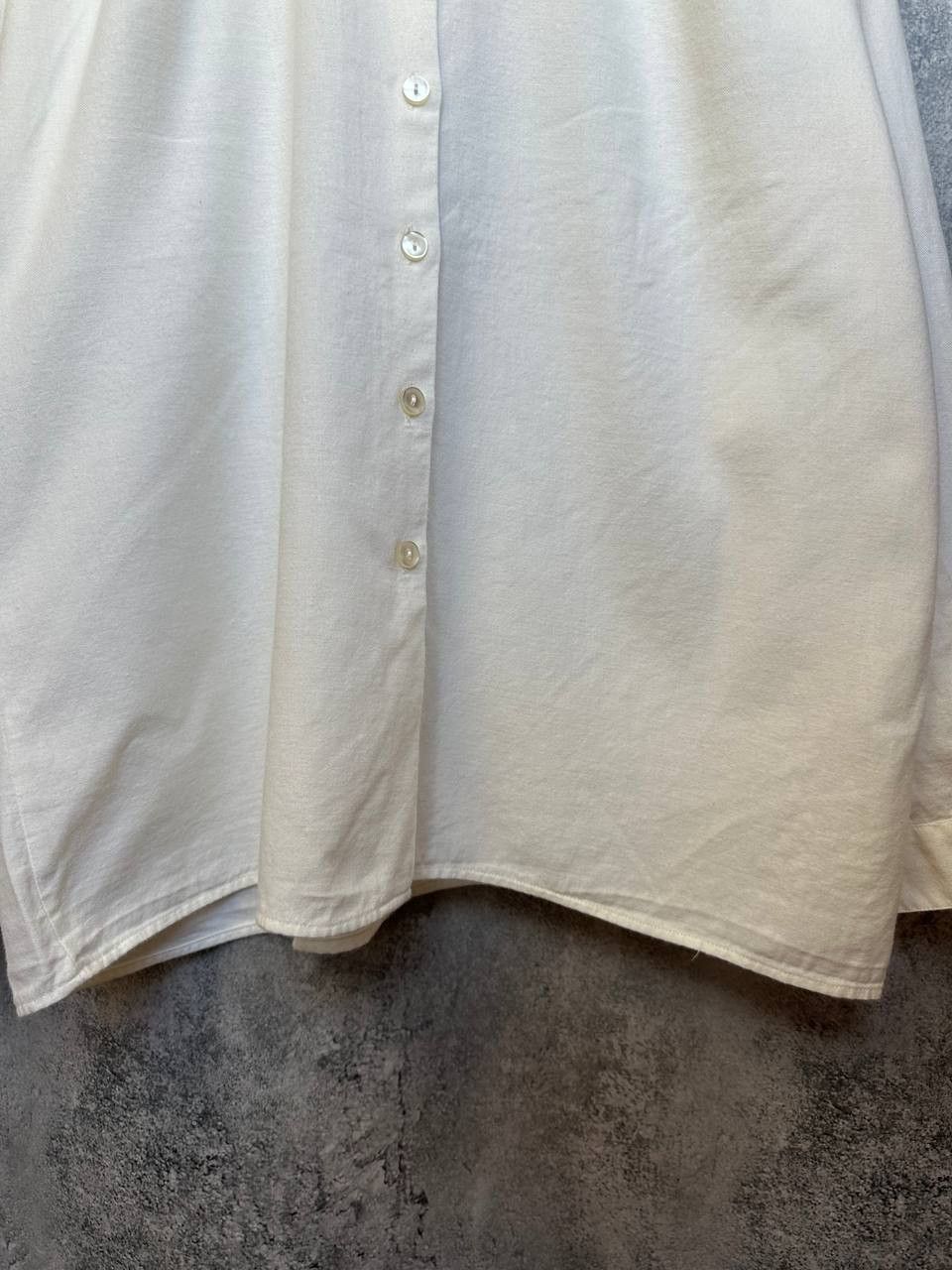 Designer James Meade Wool Shirt Button Up Milk Long Sleeve Size US XXL / EU 58 / 5 - 8 Thumbnail