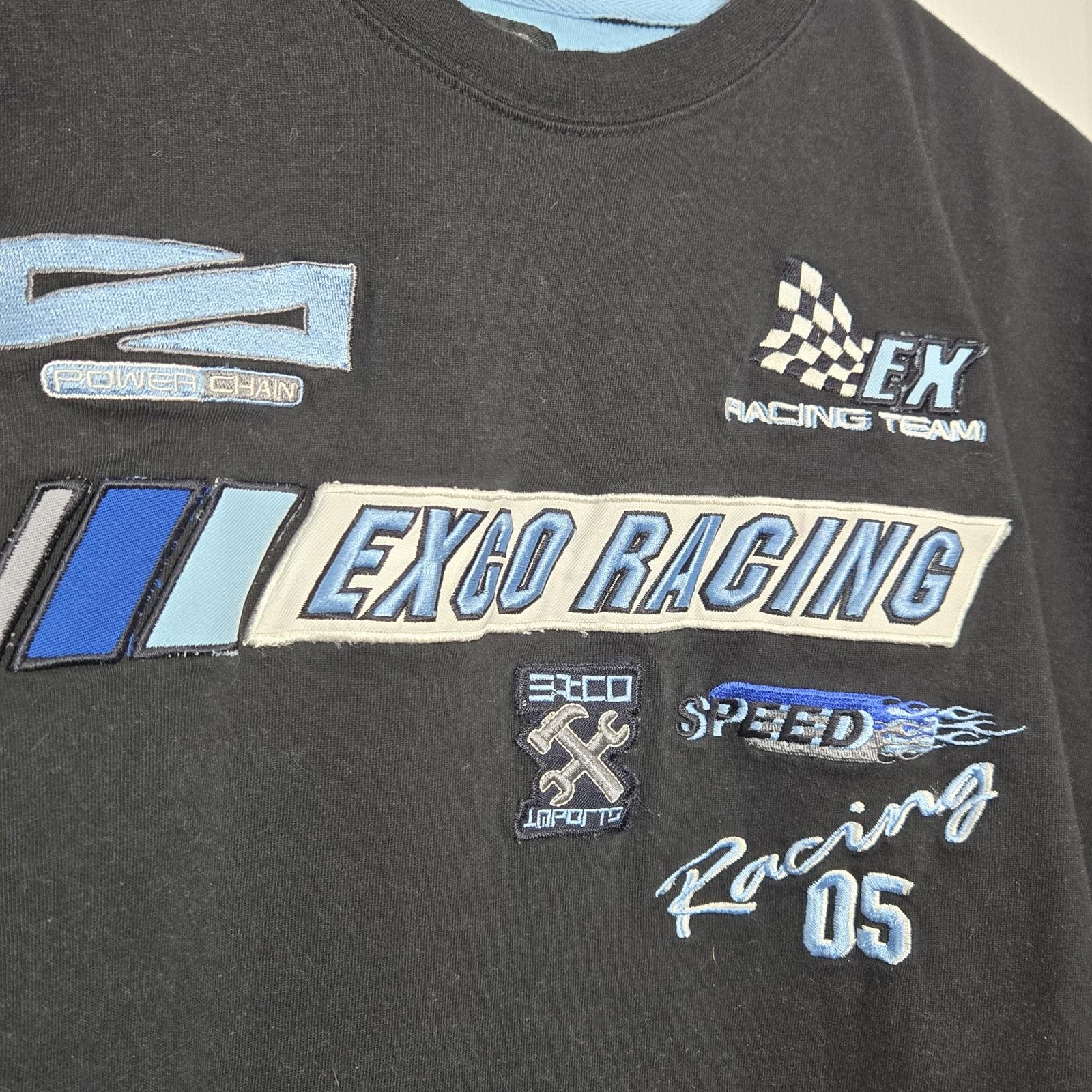 Armani Exchange Vintage Exco T Shirt Men's Medium Racing Black Blue Tee Y2K Size US M / EU 48-50 / 2 - 2 Thumbnail