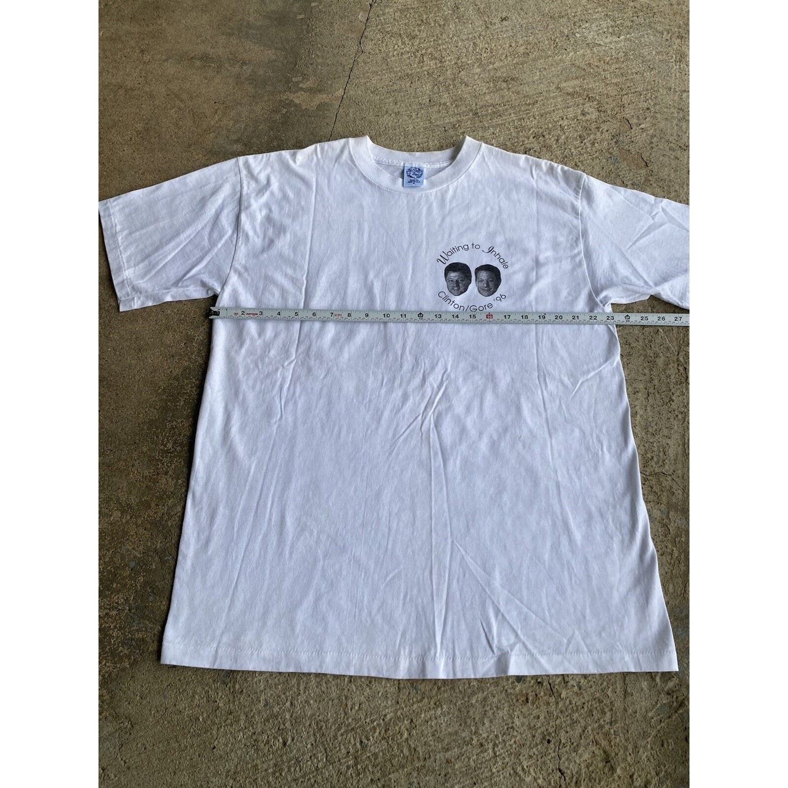 Vintage Vtg Bill Clinton Hillary Political Waiting To Inhale Shirt Size US XL / EU 56 / 4 - 13 Thumbnail
