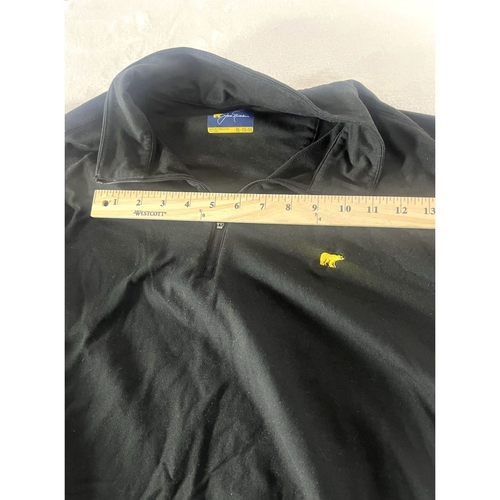 Vintage Jack Nicklaus Black 1/4 Zip UPF 50 Long Sleeve Pullover XXL Men's Golf Shirt Size US XXL / EU 58 / 5 - 4 Thumbnail
