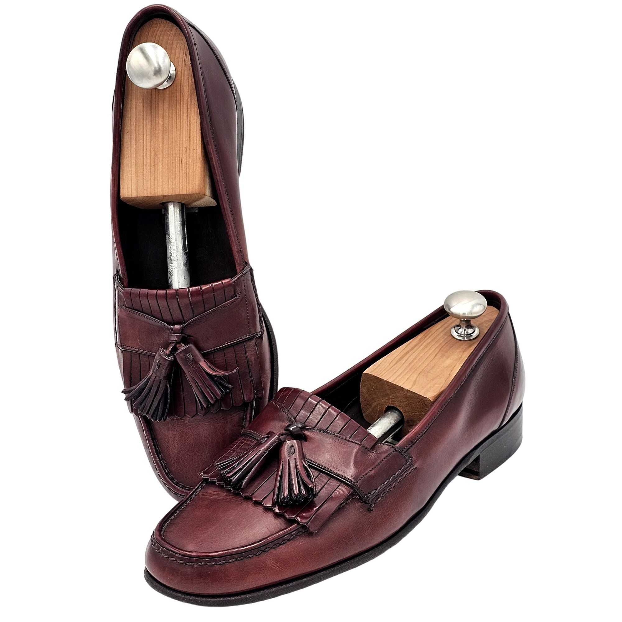 Bragano × Cole Haan Vintage Bragano Cole Haan Italy 10.5 Burgundy Leather Dress Size US 10.5 / EU 43-44 - 12 Thumbnail