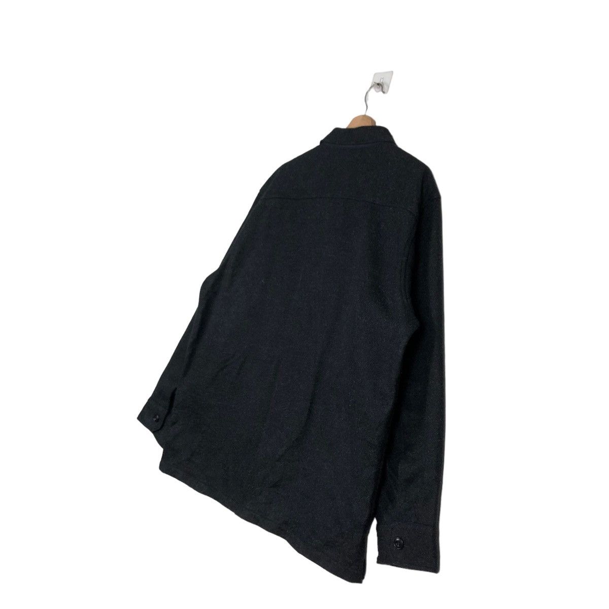 Japanese Brand 🔥Vintage Rich Black Wool Jacket Uniqlo Japan Issey Miyake Size US XL / EU 56 / 4 - 10 Thumbnail