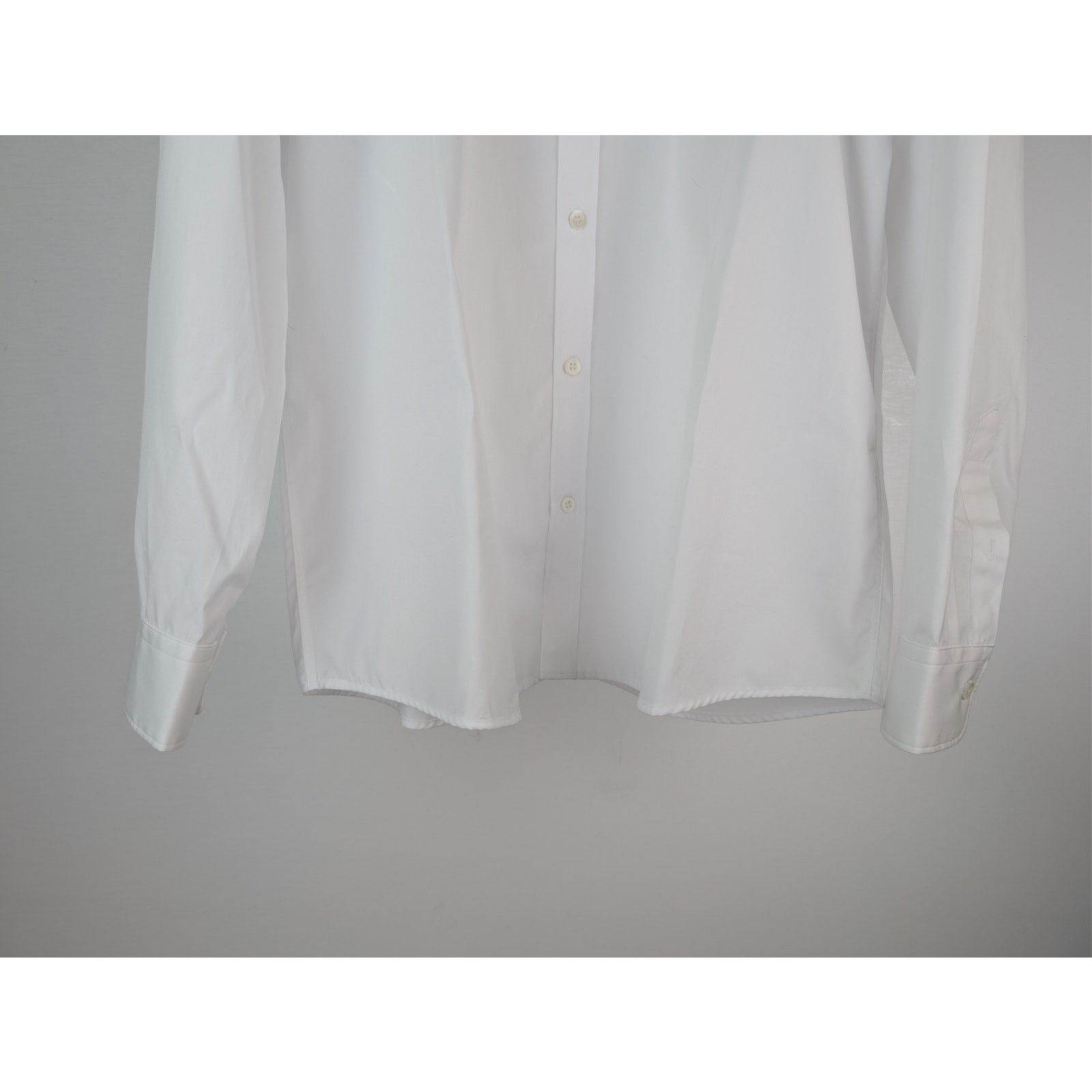 Dries Van Noten o1rshd1 Slim Fit Cotton Suit Shirt in White Size US L / EU 52-54 / 3 - 4 Thumbnail