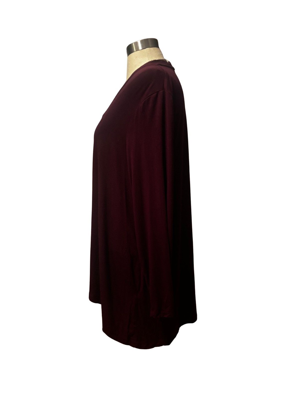 Chicos Women’s burgundy Tunic Size 3XL / US 20-22 - 3 Thumbnail