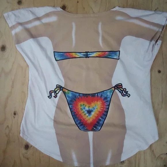 Vintage Vintage My Bikini AOP Tie Dye T-Shirt Size ONE SIZE - 3 Thumbnail