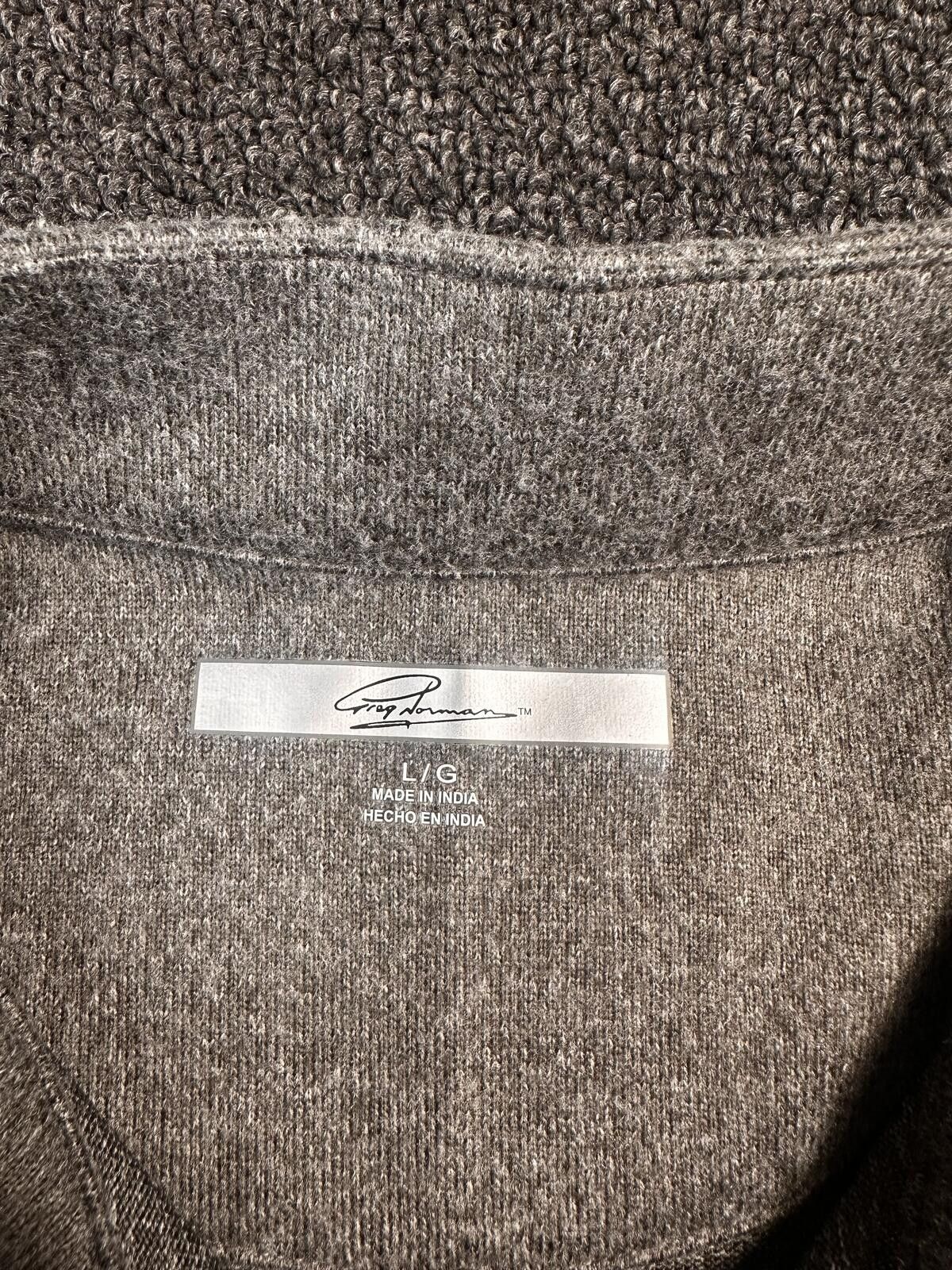 Unknown London Greg Norman Gray Quarter-Zip Sweater with Elbow Patches Size US M / EU 48-50 / 2 - 5 Thumbnail