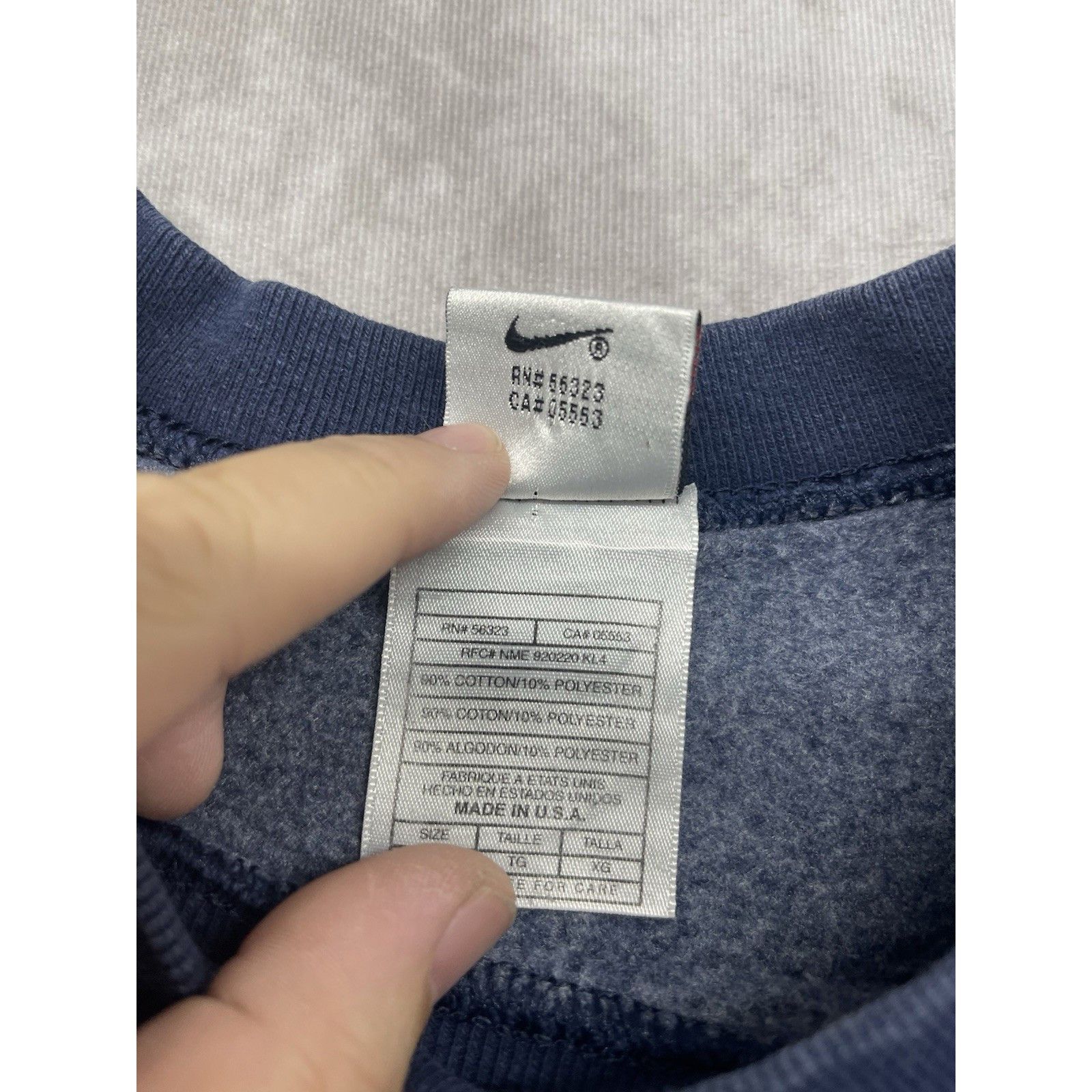 Nike VTG 90s Nike XL Crewneck Sweatshirt Made in USA Multi Stripe Size US XL / EU 56 / 4 - 6 Thumbnail