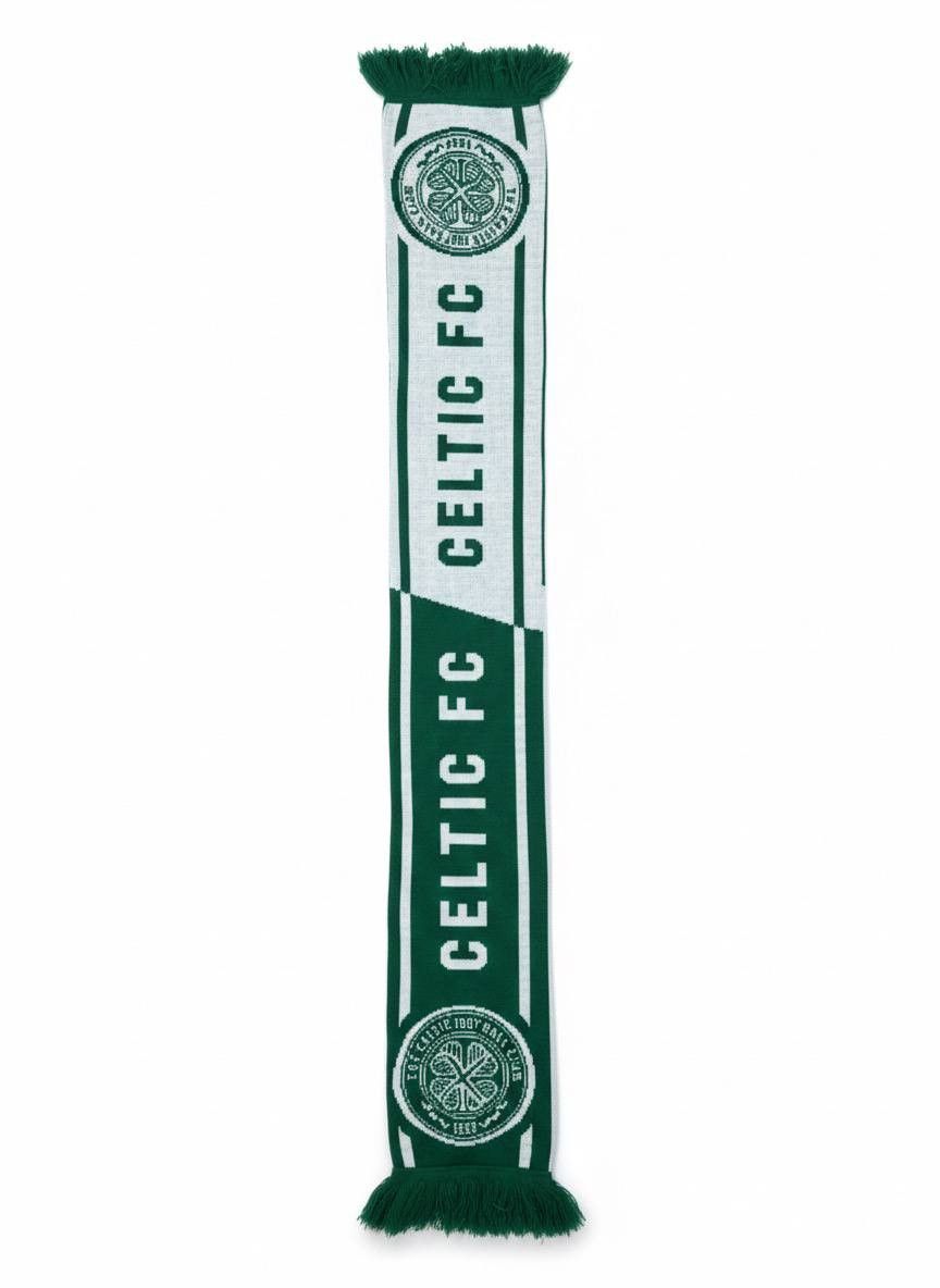 Vintage Official Celtic FC Knit Scarf – Green/White Bar Scarf Size ONE SIZE - 3 Thumbnail