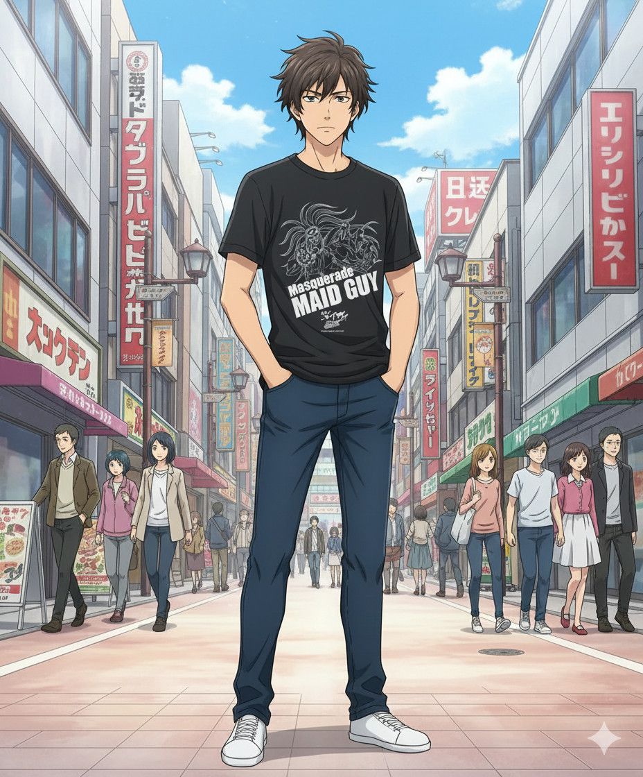 Anime Rare Kamen no Maid Guy anime shirt Size US L / EU 52-54 / 3 - 1 Thumbnail