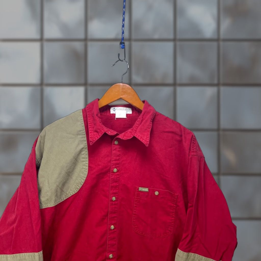 Vintage VINTAGE Columbia Outdoors Button Up Long Sleeve Shirt XL Red 90s Mens Button-Up Collared Pocket Shirt Size US XL / EU 56 / 4 - 1 Thumbnail