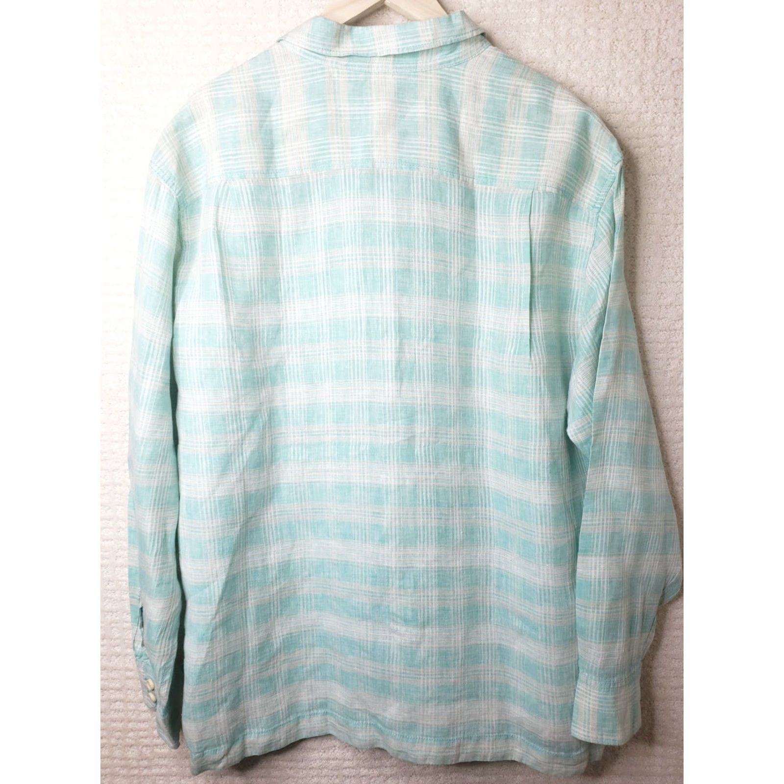 Tommy Bahama Tommy Bahama Relax Button Up Shirt XL Long Sleeve Green White Plaid 100% Linen Men’s Regular Button-Up Fashion Classic Casual Formal Size US XL / EU 56 / 4 - 5 Thumbnail