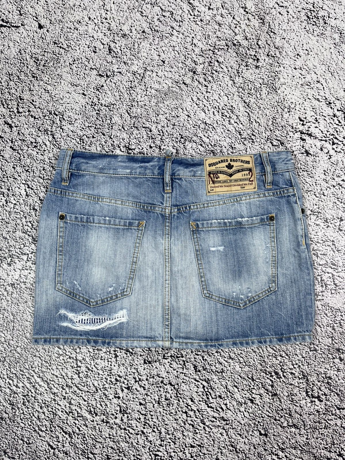 Dsquared2 VINTAGE DSQUARED2 AVANT GARDE MINI JEANS SKIRT Size 28" / US 6 / IT 42 - 1 Thumbnail