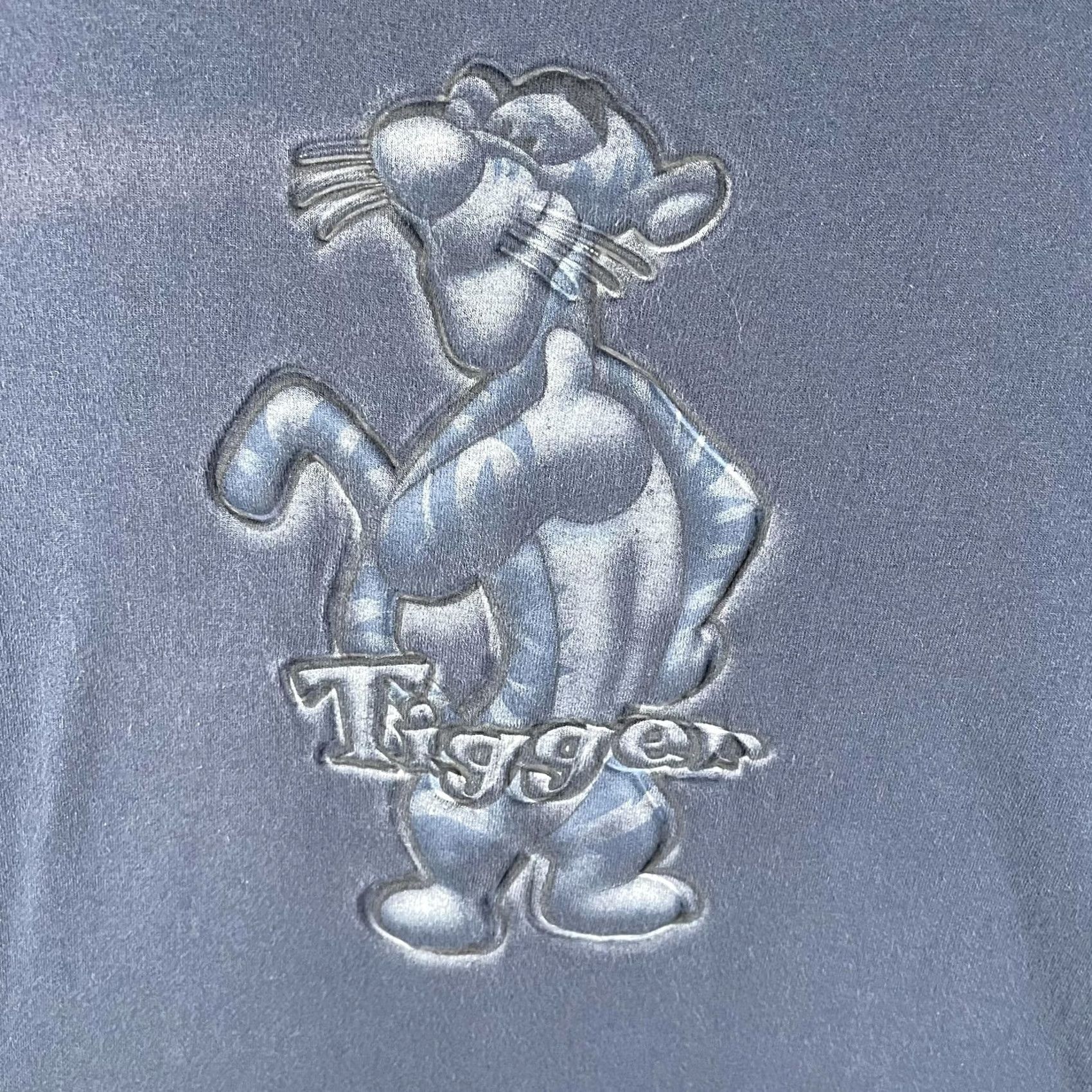 Disney VINTAGE Disney Store Shirt Mens M Blue Tigger Embossed Graphic Tee 90s Y2K Size US M / EU 48-50 / 2 - 3 Thumbnail