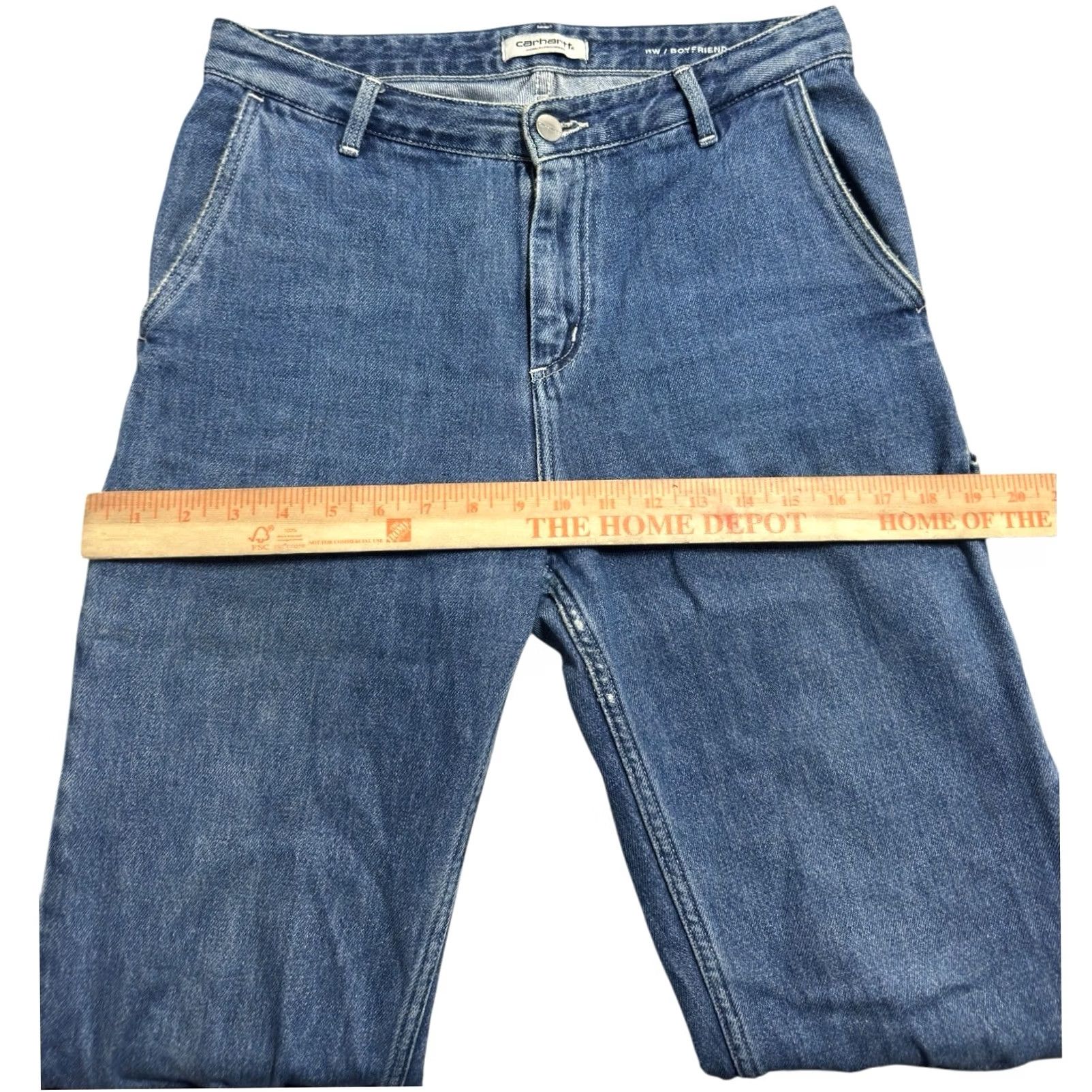Carhartt Carhartt WIP Work in Progress Carpenter Jeans Womens 30X28 Relaxed Straight RW Size 30" / US 8 / IT 44 - 6 Thumbnail