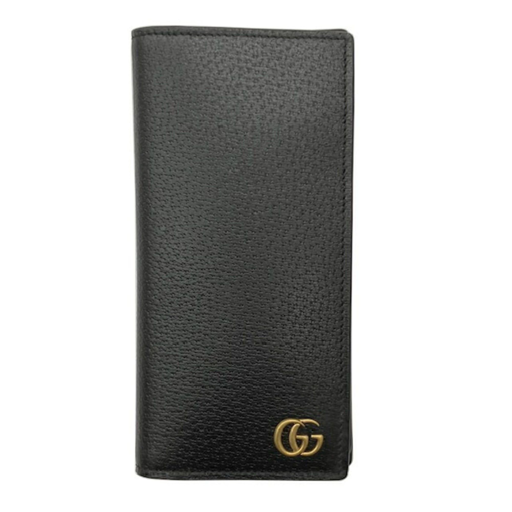 Gucci GUCCI GG Marmont Long Wallet 428740 Black Leather Bifold for Men and Women Size ONE SIZE - 1 Thumbnail
