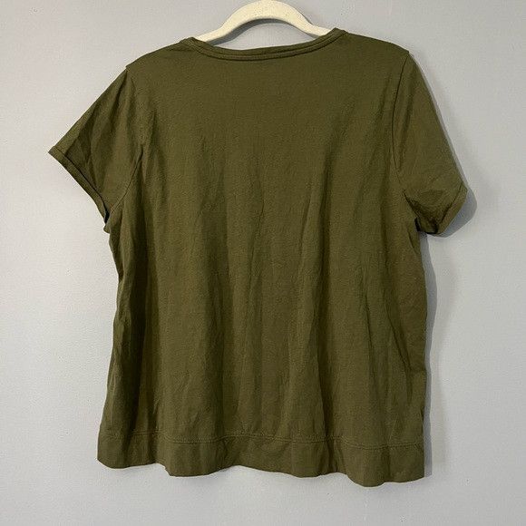 Eileen Fisher Eileen Fisher Olive Green 100% organic cotton tshirt size L Size L / US 10 / IT 46 - 2 Thumbnail