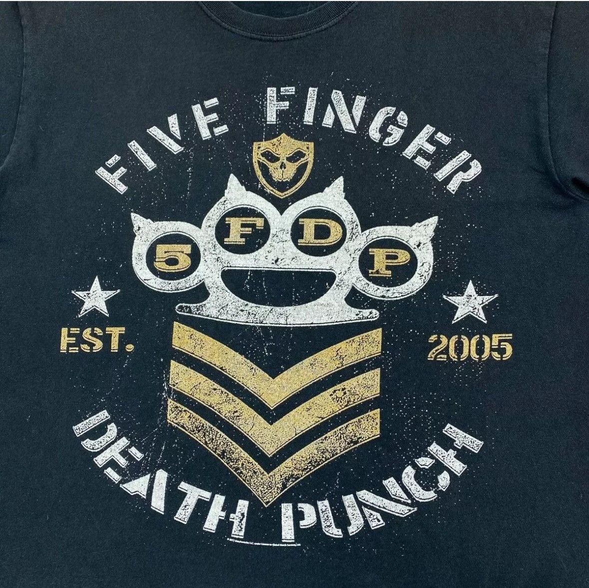Band Tees × Vintage Five Finger Death Punch Graphic T-Shirt Rock 2017 metalica Size US L / EU 52-54 / 3 - 6 Thumbnail
