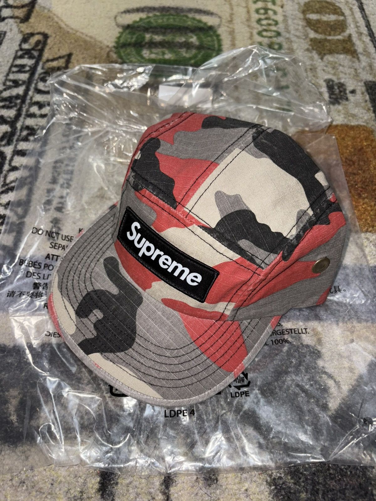 Supreme Military Camp Cap Red Camo (SS26)