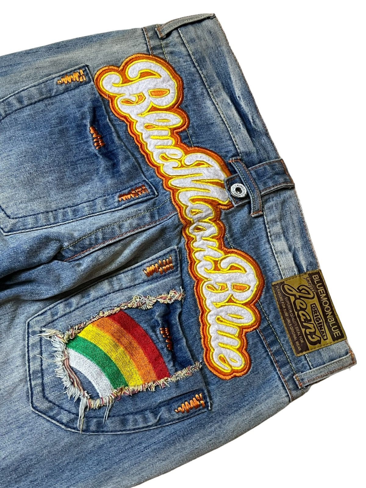 Le Grande Bleu (L.G.B.) JAPANESE BMB BLUE MOON BLUE SURFGIRL RAINBOW JEANS/DENIM Size US 32 / EU 48 - 9 Thumbnail