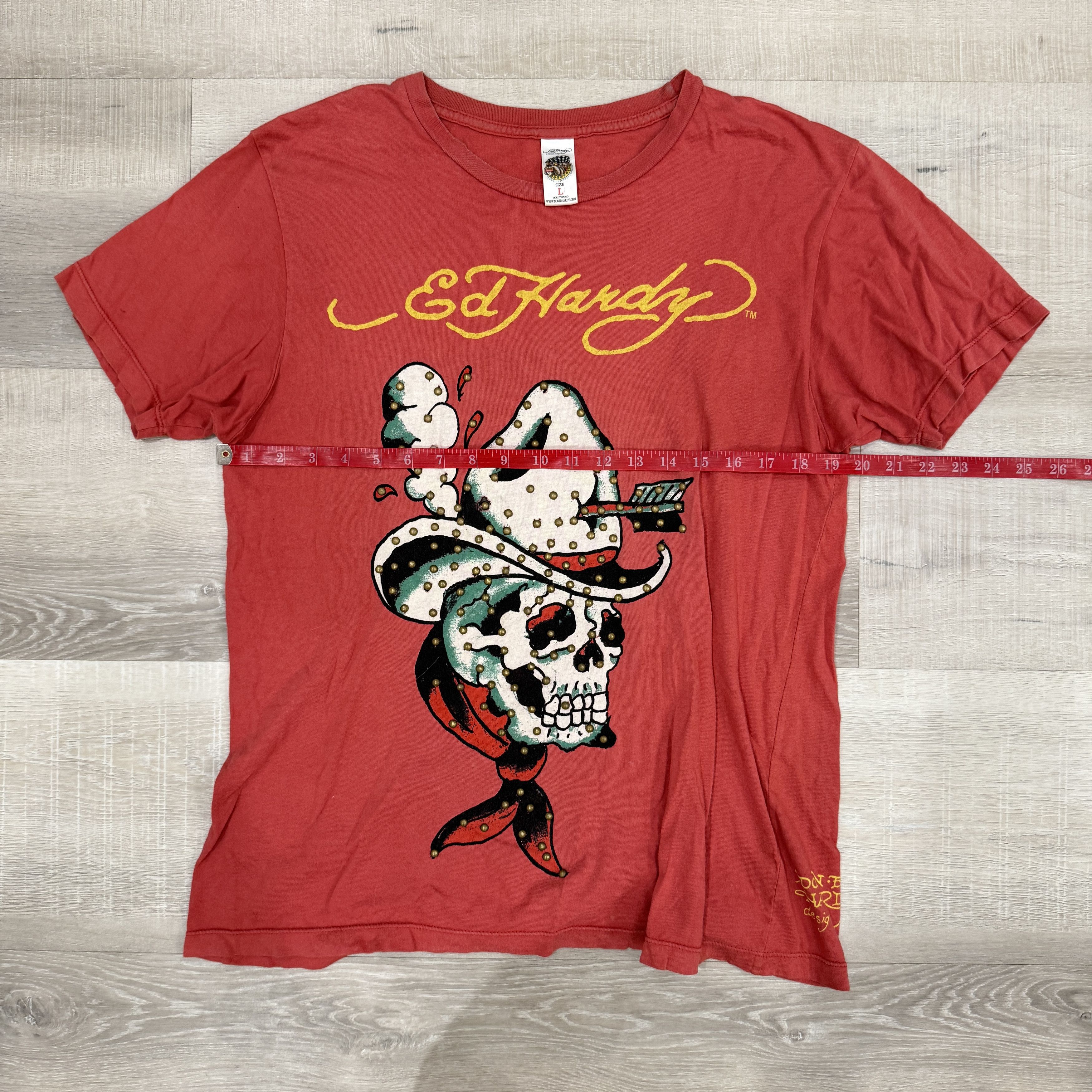 Ed Hardy Ed Hardy Skull Cowboy Graphic Tee Size US L / EU 52-54 / 3 - 3 Thumbnail