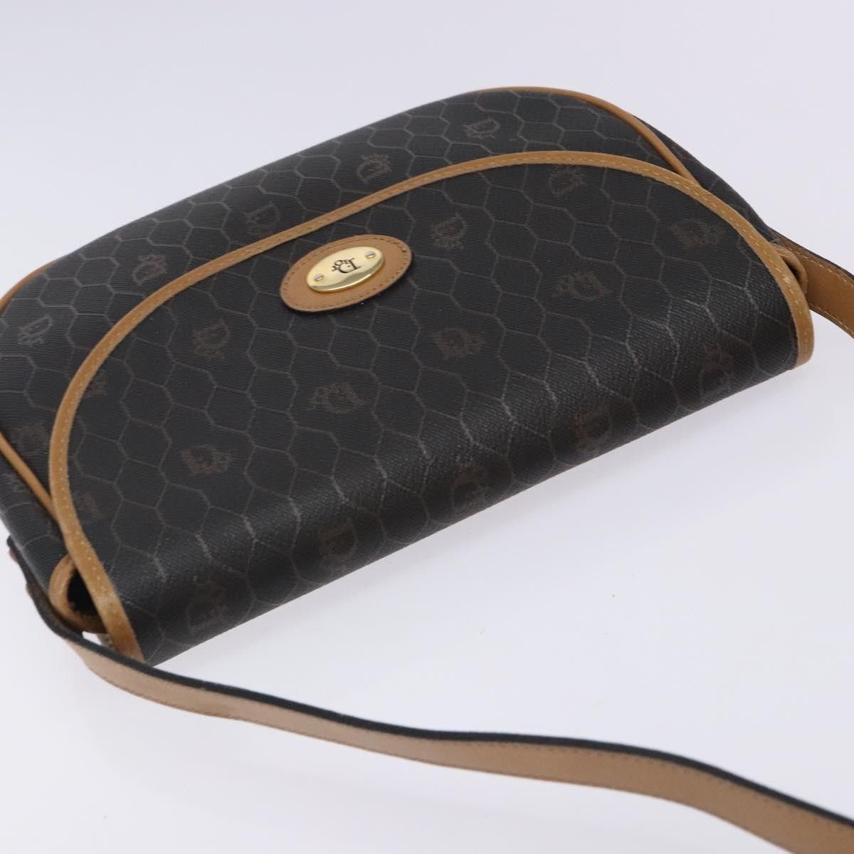 Dior DIOR Honeycomb Canvas Shoulder Bag Pvc Black Gold Size ONE SIZE - 6 Thumbnail