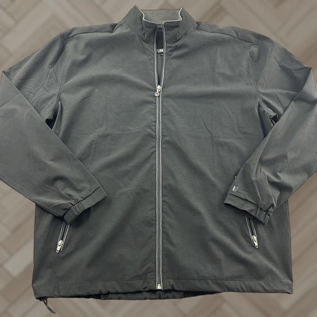 Vintage Linksoul Full Zip Windbreaker Jacket Men's XL Gray Golf Activewear Windbreaker Full Zip Size US XL / EU 56 / 4 - 1 Thumbnail