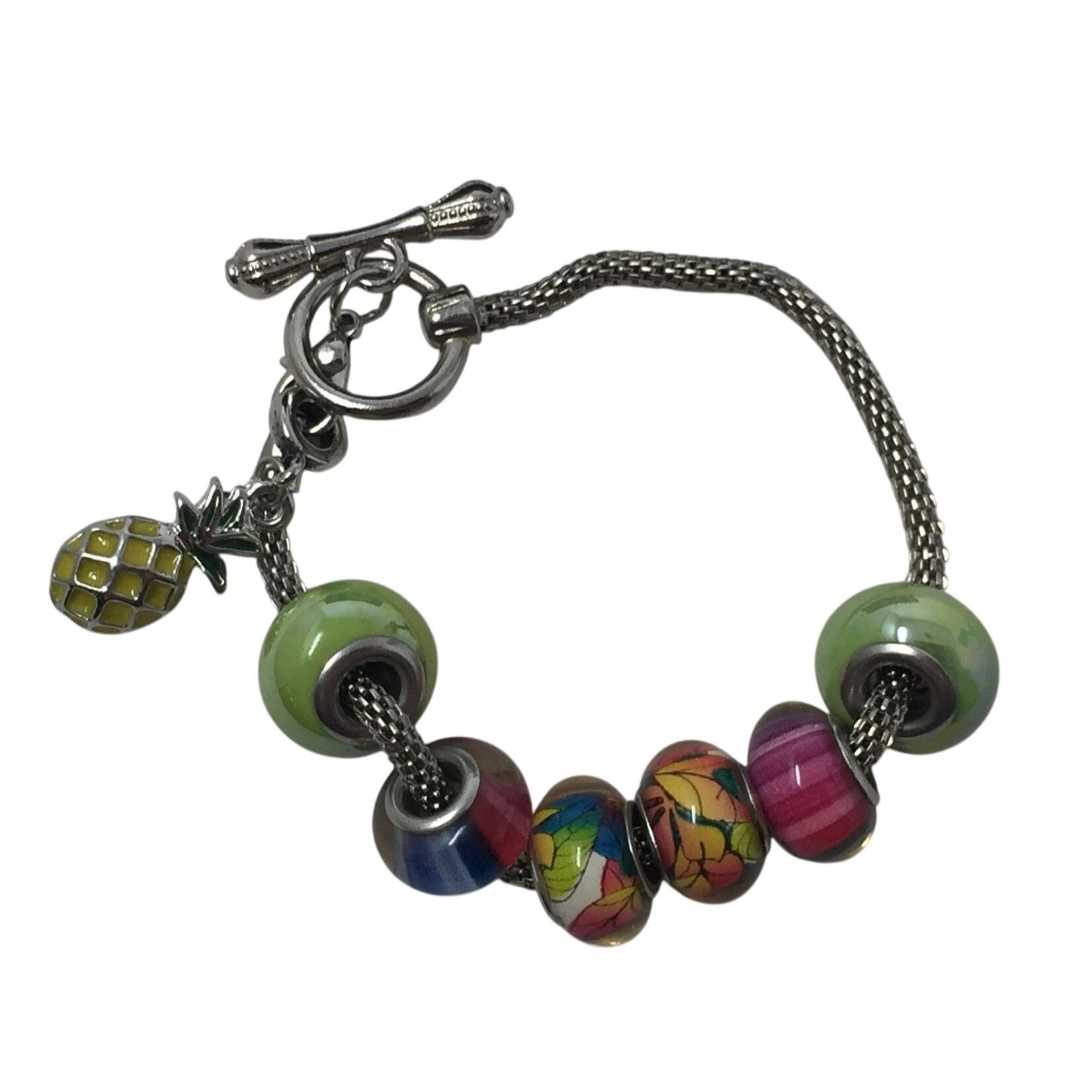 Other Women's Silver Tone Bracelet with Colorful Charms Size ONE SIZE - 1 Thumbnail