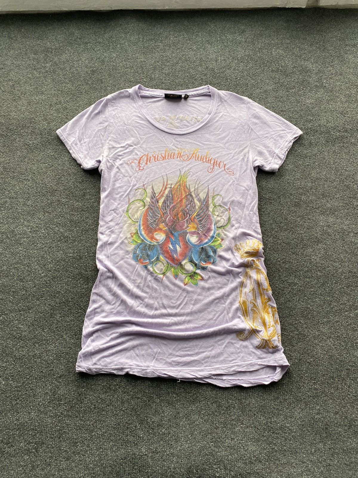 Christian Audigier 🔥Goth Christian Audigier Tattoo Emo Alt Long Top Size M / US 6-8 / IT 42-44 - 1 Thumbnail