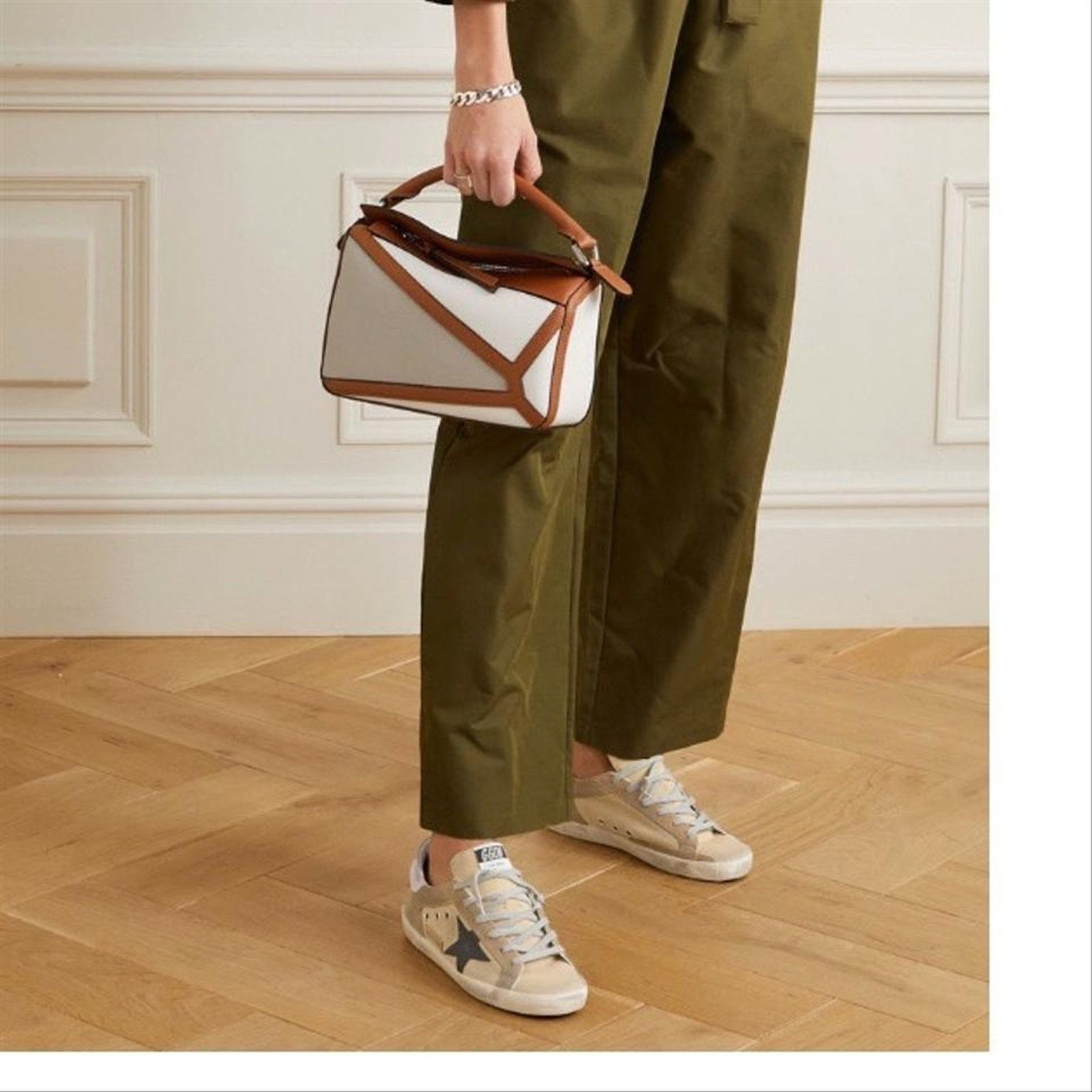 Golden Goose superstar distressed canvas and suede leather sneakers Size US 6 / IT 36 - 3 Thumbnail