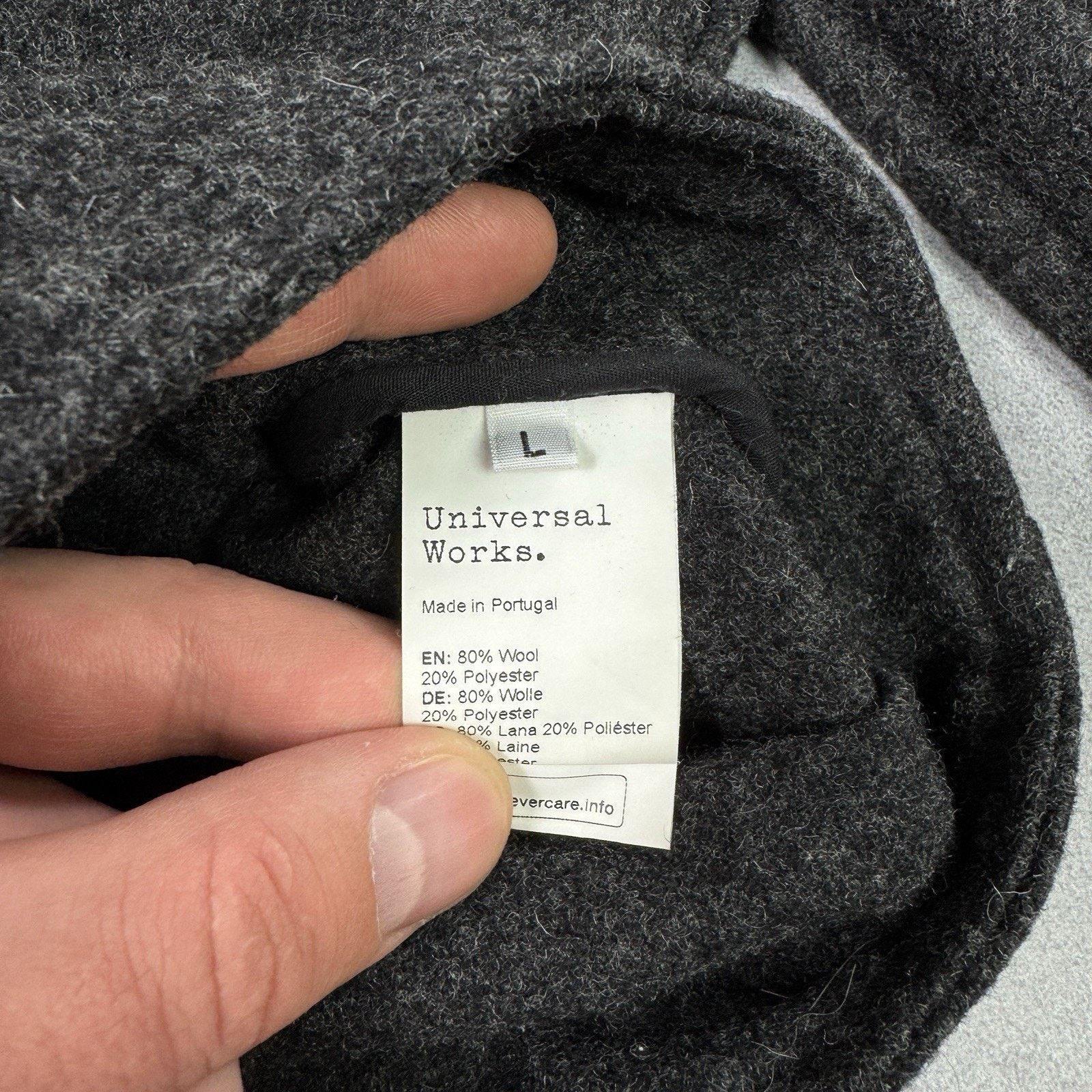 Universal Works Universal Works Men's Melton Wool Cabin Jacket Grey Men Size US L / EU 52-54 / 3 - 23 Thumbnail