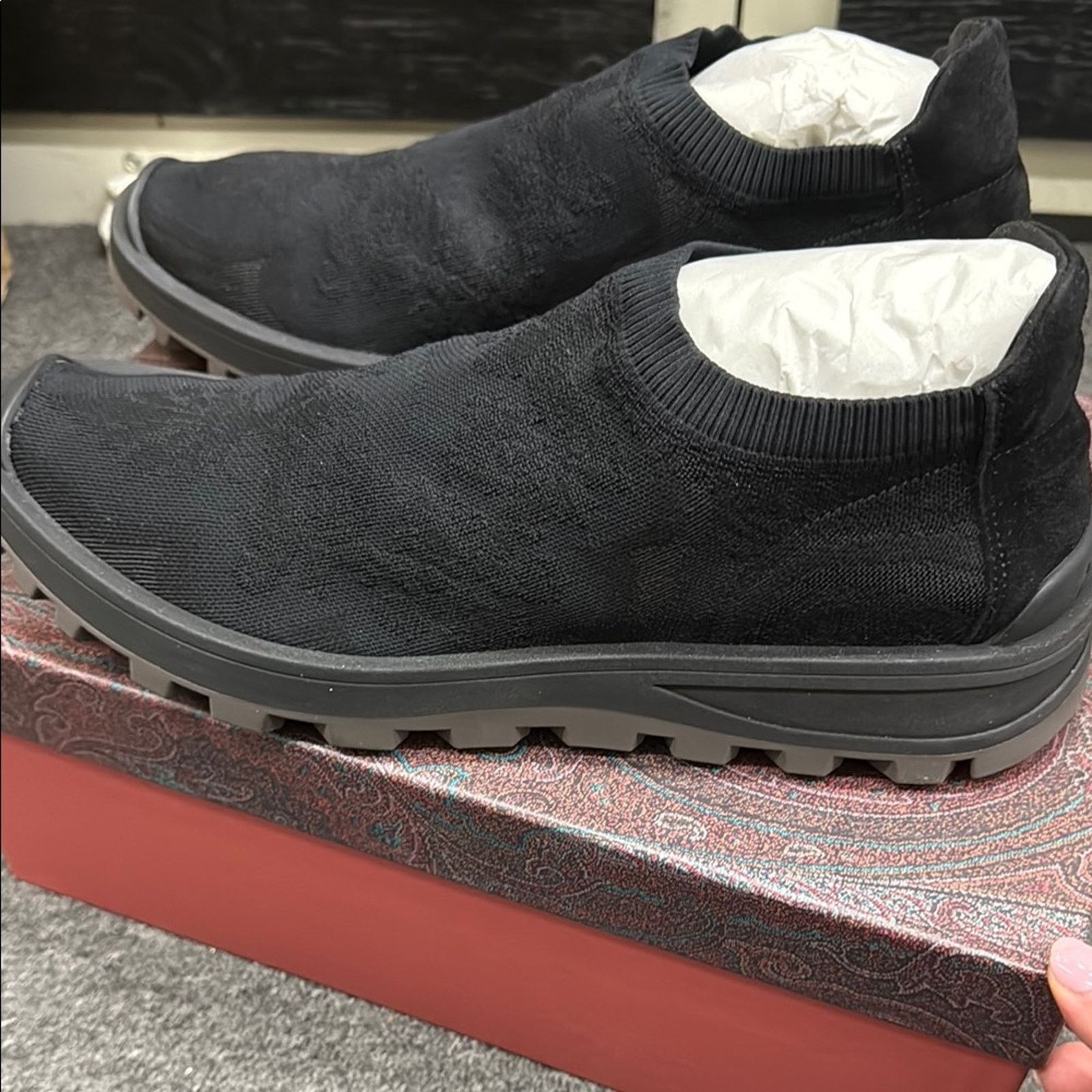 Etro NWT Etro Black Men's Slip-On Shoes Size 11.5 EU 44 Size US 11.5 / EU 44-45 - 4 Thumbnail