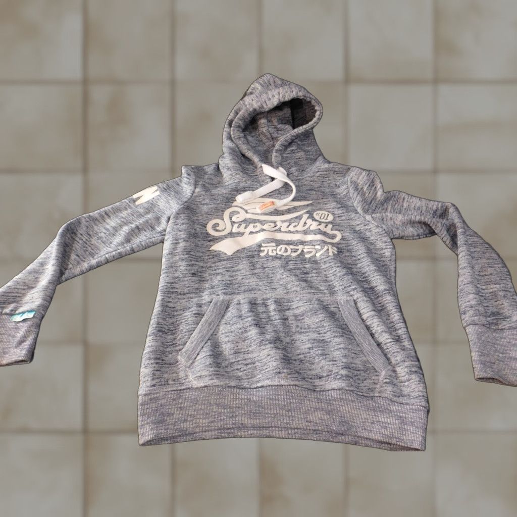 Superdry Superdry Womens Hoodie Medium Blue pullover graphic sweatshirt classic stretch Size M / US 6-8 / IT 42-44 - 1 Thumbnail