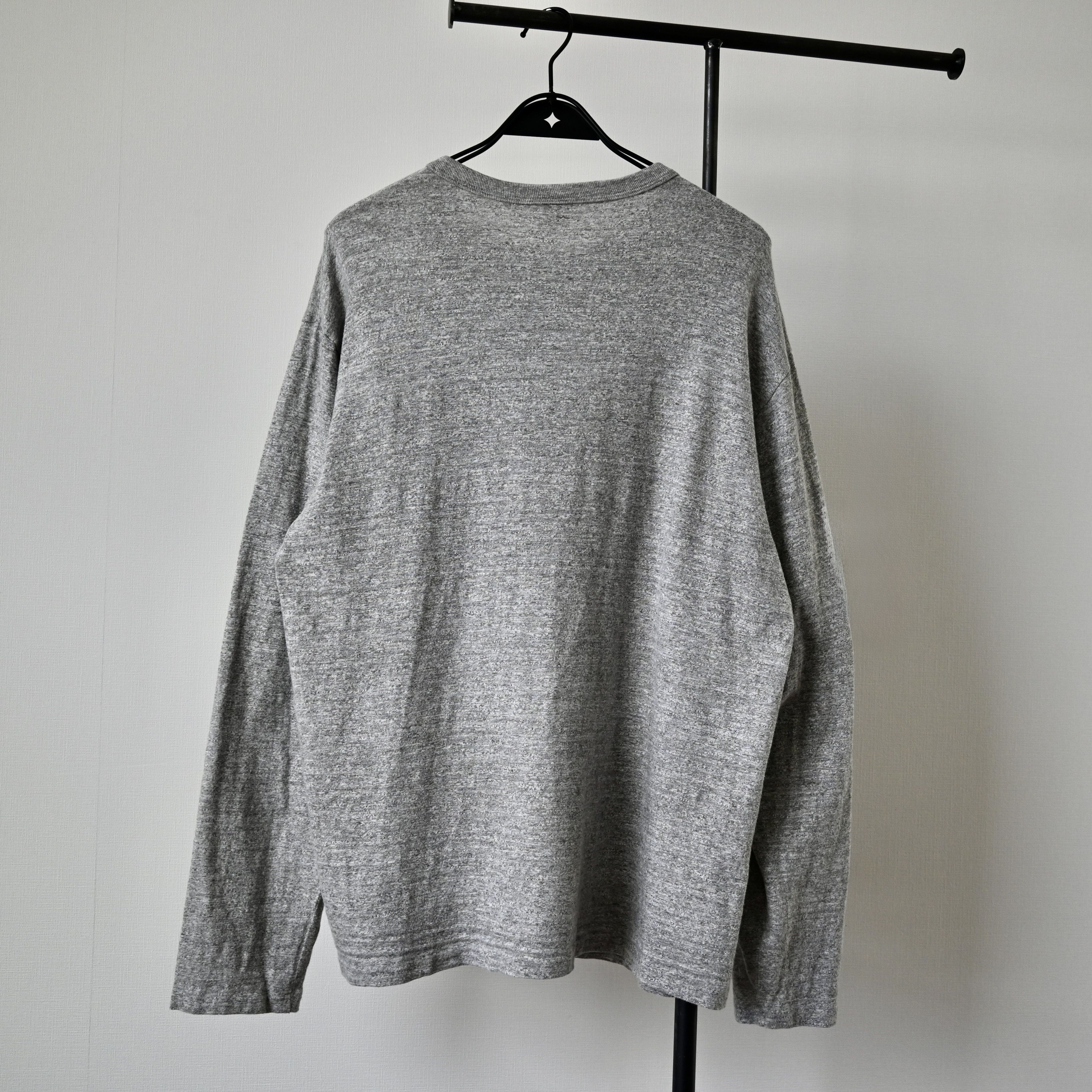 Warehouse Warehouse "shadow border" henley neck t-shirt made in Japan Size US XL / EU 56 / 4 - 2 Thumbnail