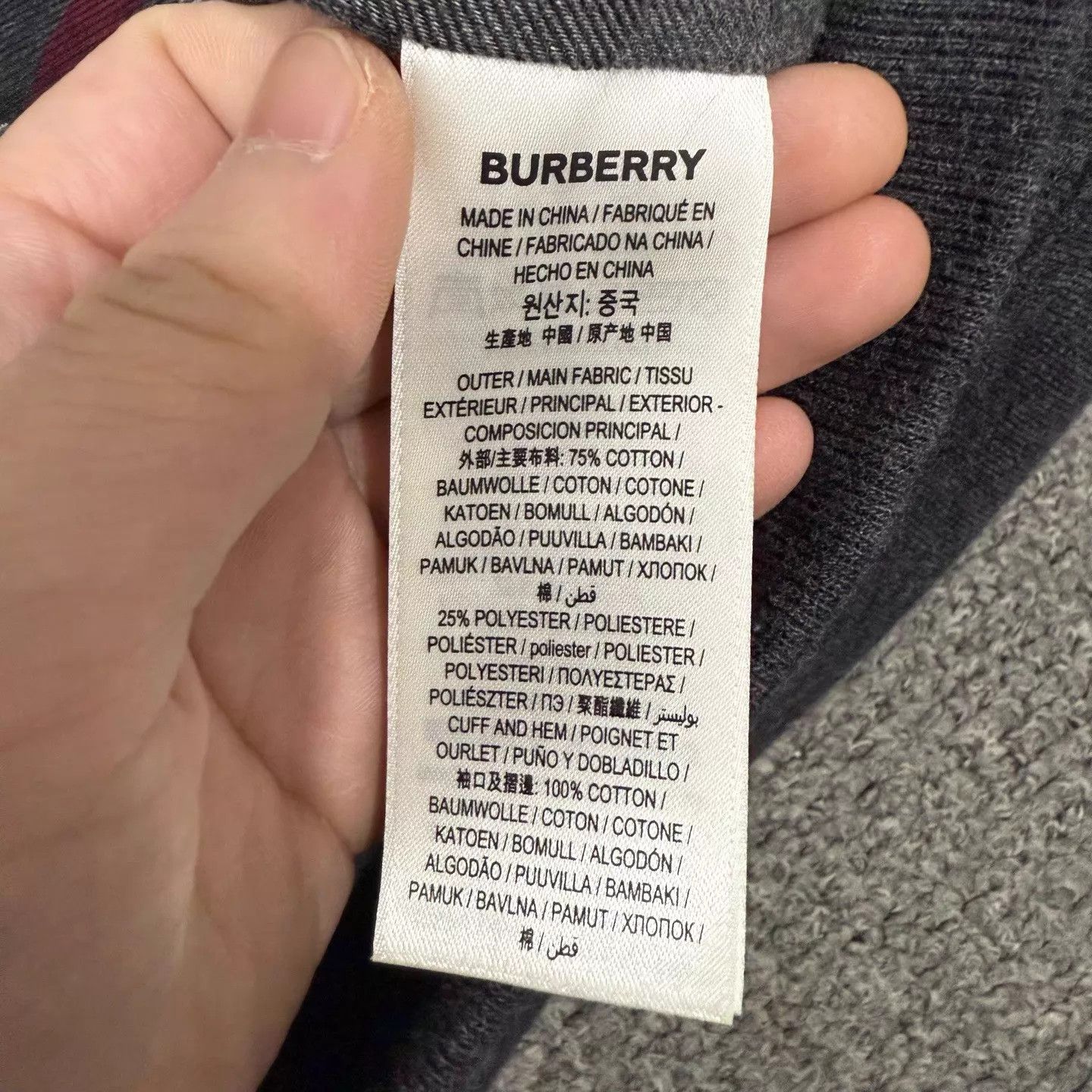 Burberry Burberry Gray Check TB Logo Zip Jkt XXL 99 New Size US XXL / EU 58 / 5 - 4 Thumbnail
