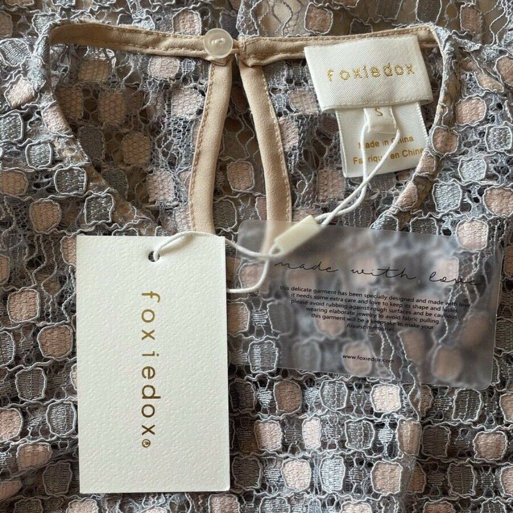 Anthropologie NWT New Anthropologie FOXIEDOX Clara Crochet Lace Long Slee Size S / US 4 / IT 40 - 7 Thumbnail