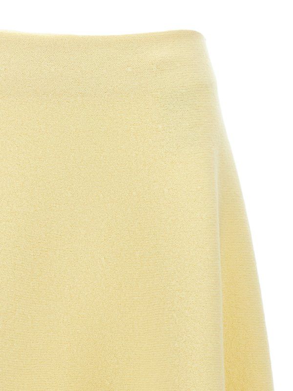 Jil Sander o1y1025 Midi Skirt in Yellow Size 30" / US 8 / IT 44 - 3 Thumbnail
