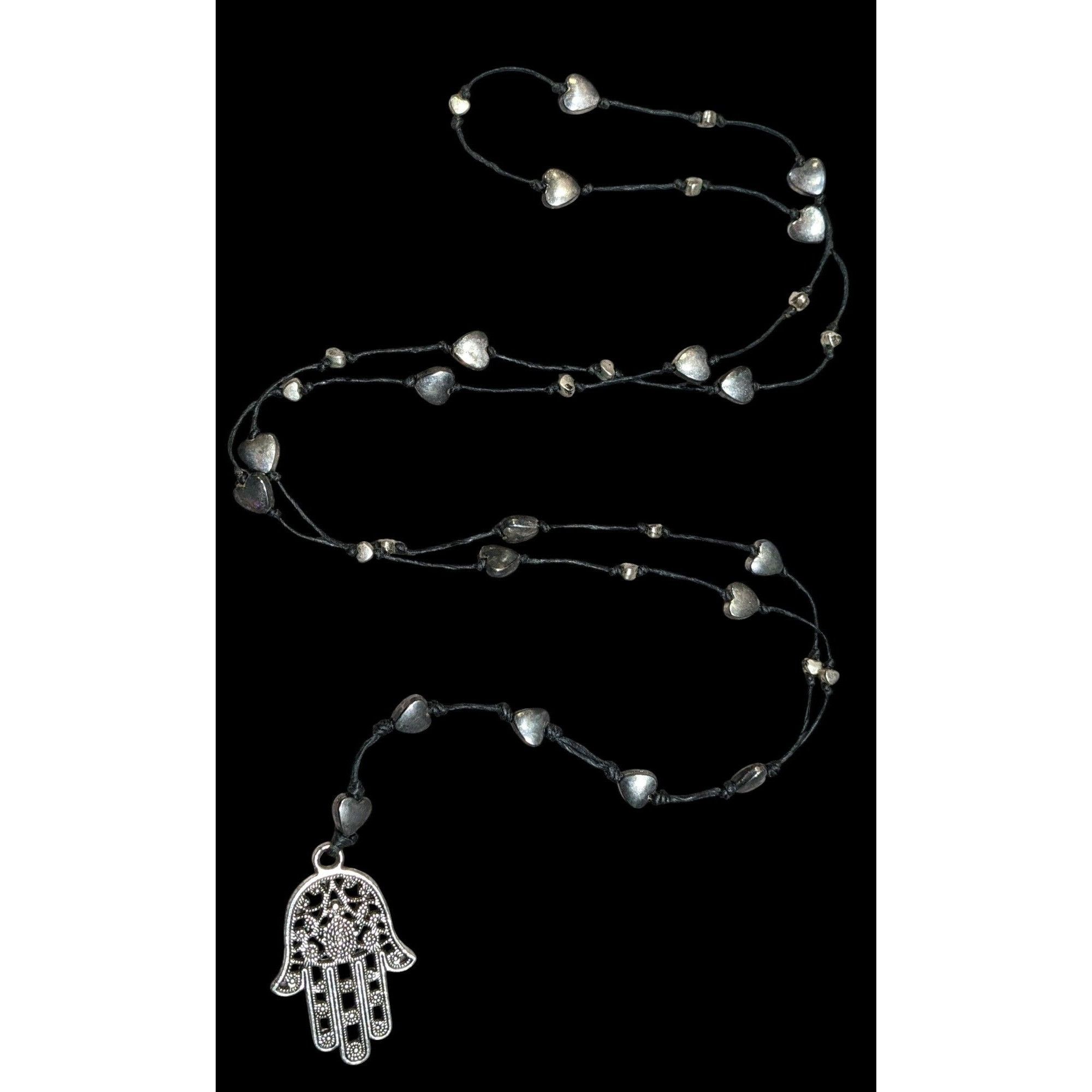 Other Bohemian Heart Beaded Hamsa Pendant Necklace Size ONE SIZE - 1 Thumbnail