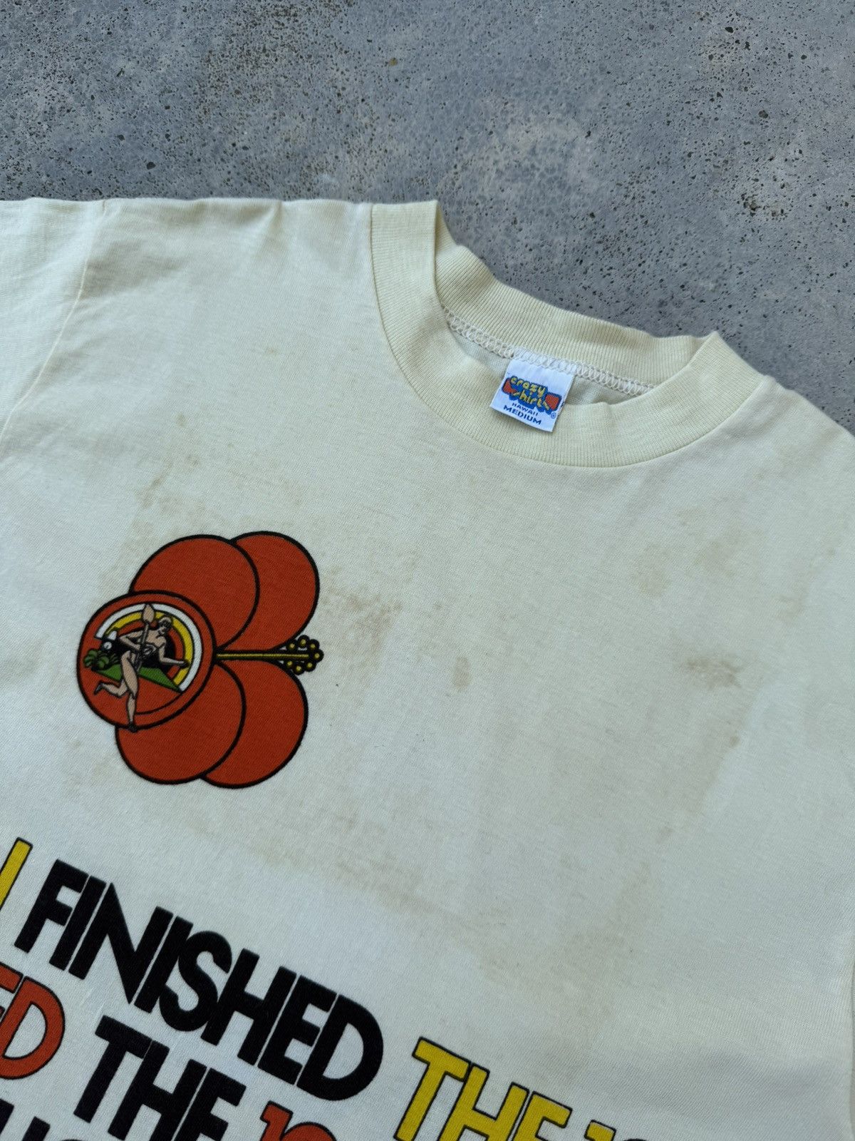 Nike 🔥Vintage 80s Nike Honolulu Marathon X Crazy Shirt Size US M / EU 48-50 / 2 - 6 Thumbnail