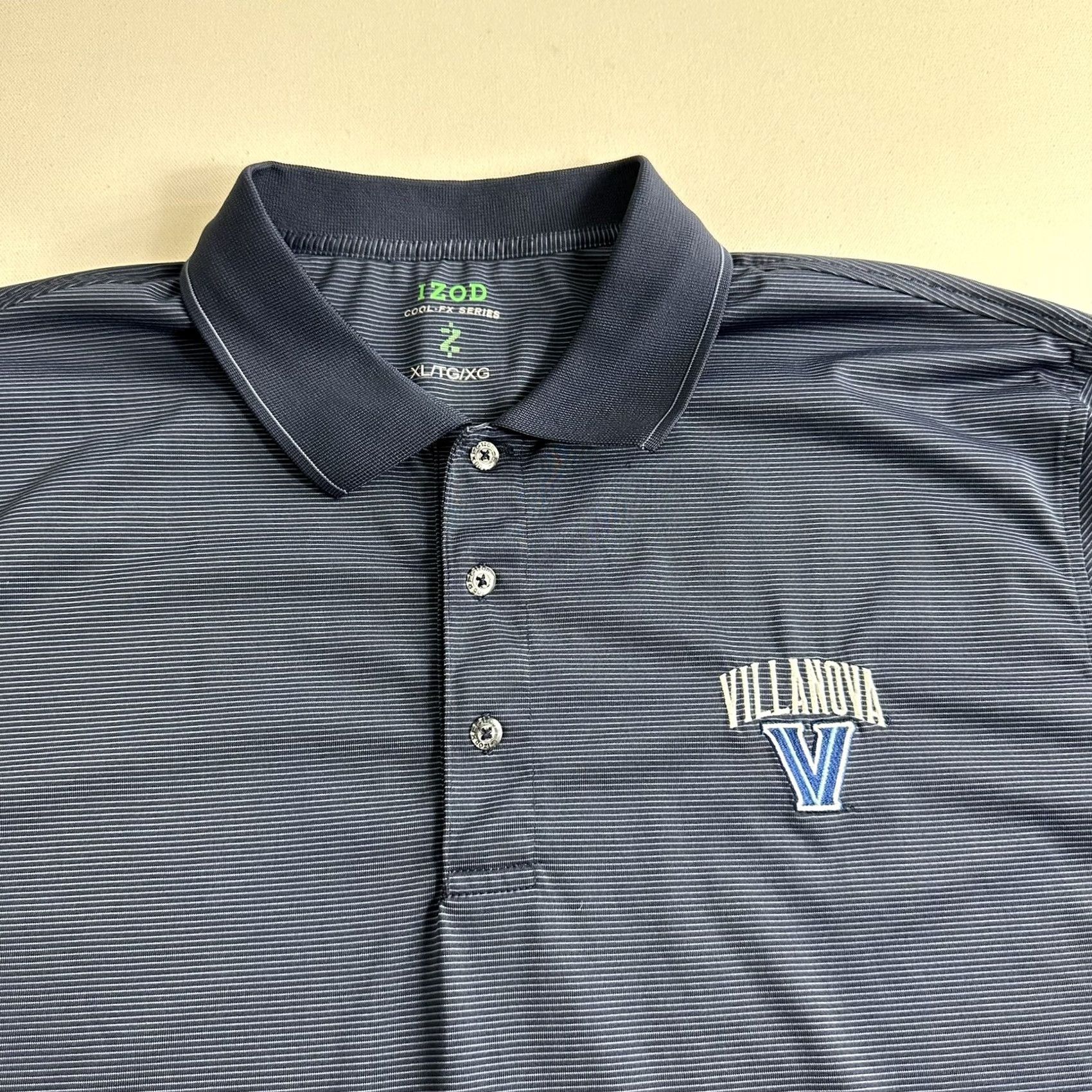 Izod IZOD XFG Golf Polo Shirt Cool FX Series Blue Stripes Mens Size XL Shirtsleeve Size US XL / EU 56 / 4 - 3 Thumbnail