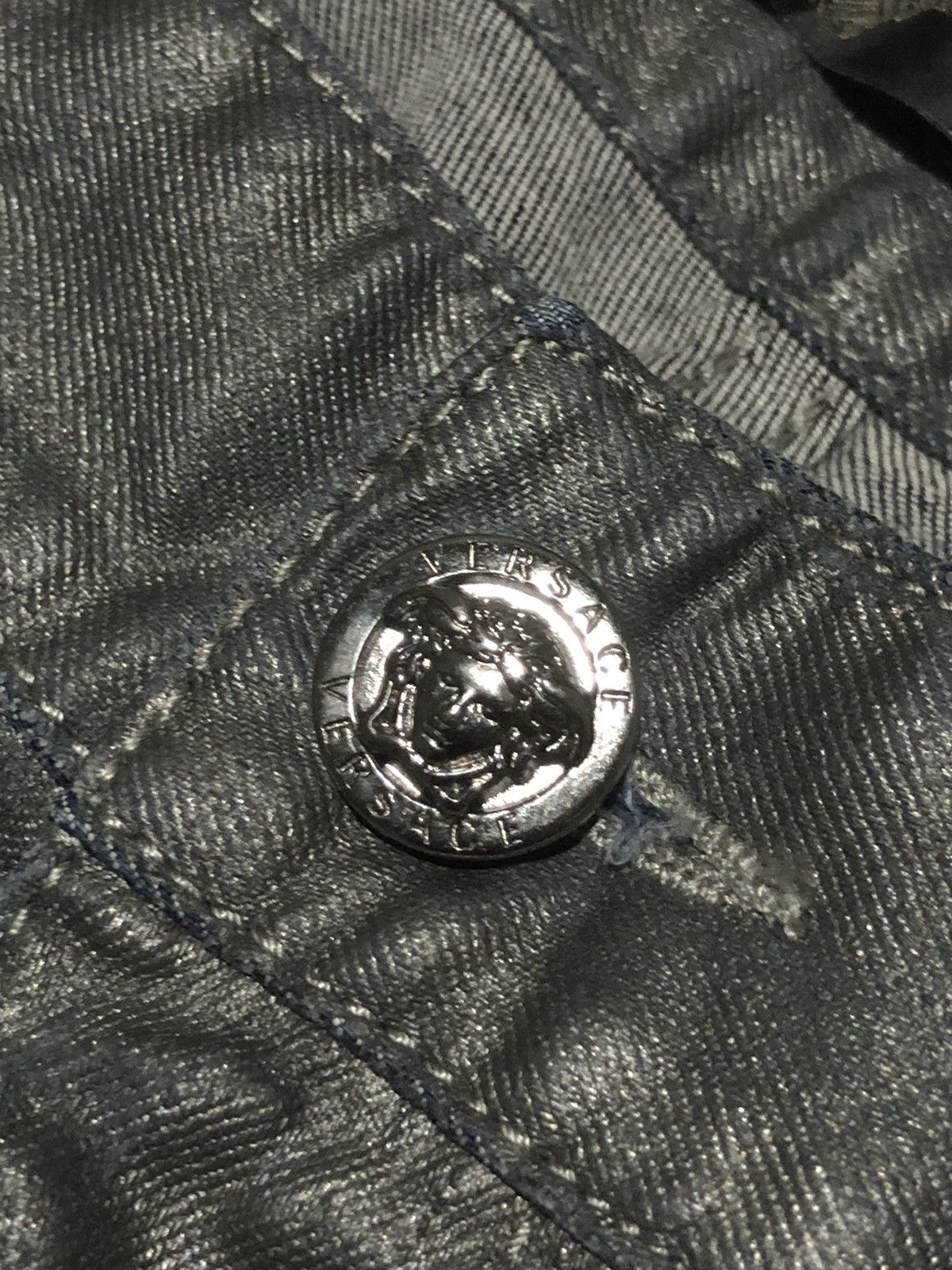 Versace GIANNI VERSACE SILVER WAXED COATED 3D LOGO Size US 34 / EU 50 - 2 Thumbnail